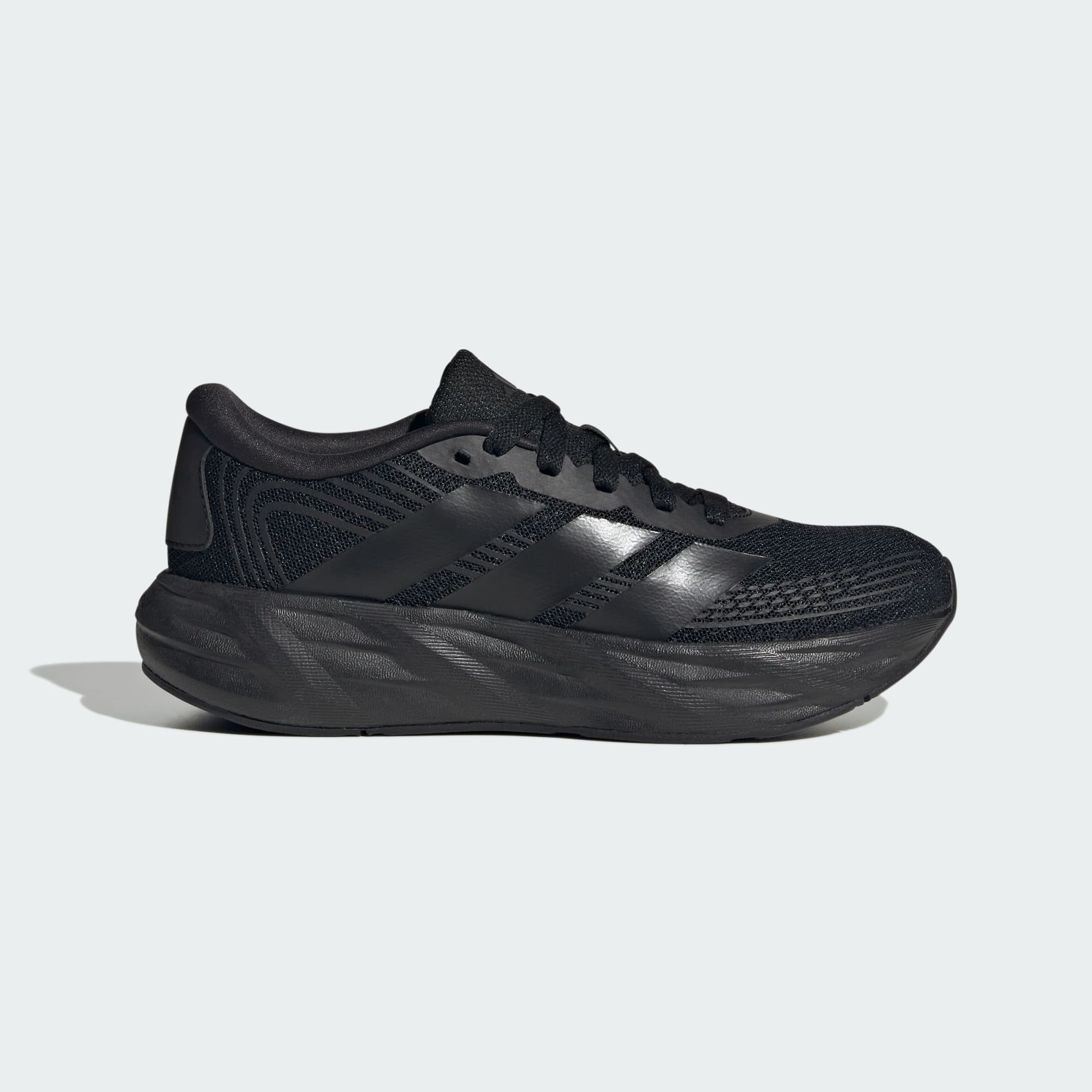 ADIDAS KID'S GALAXY 8 TRIPLE BLACK RUNNING SHOES