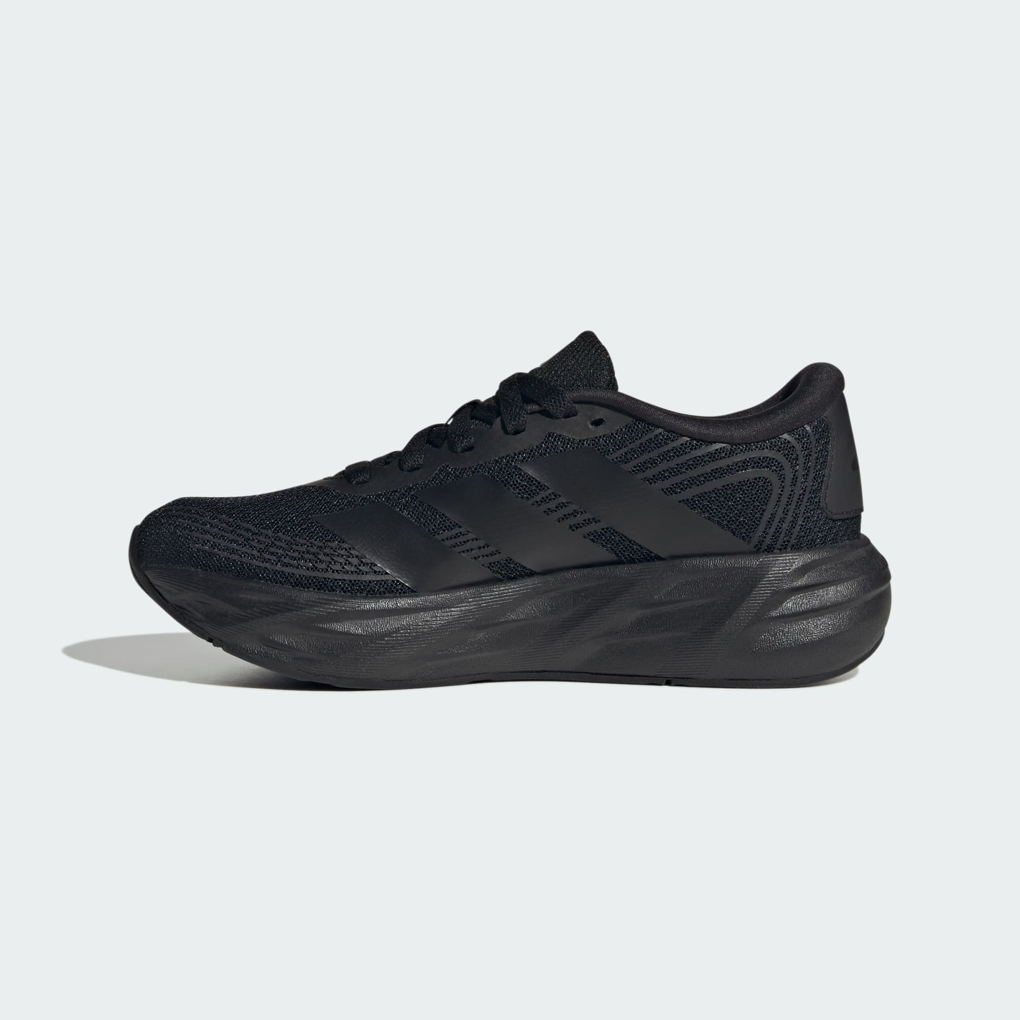 ADIDAS KID'S GALAXY 8 TRIPLE BLACK RUNNING SHOES