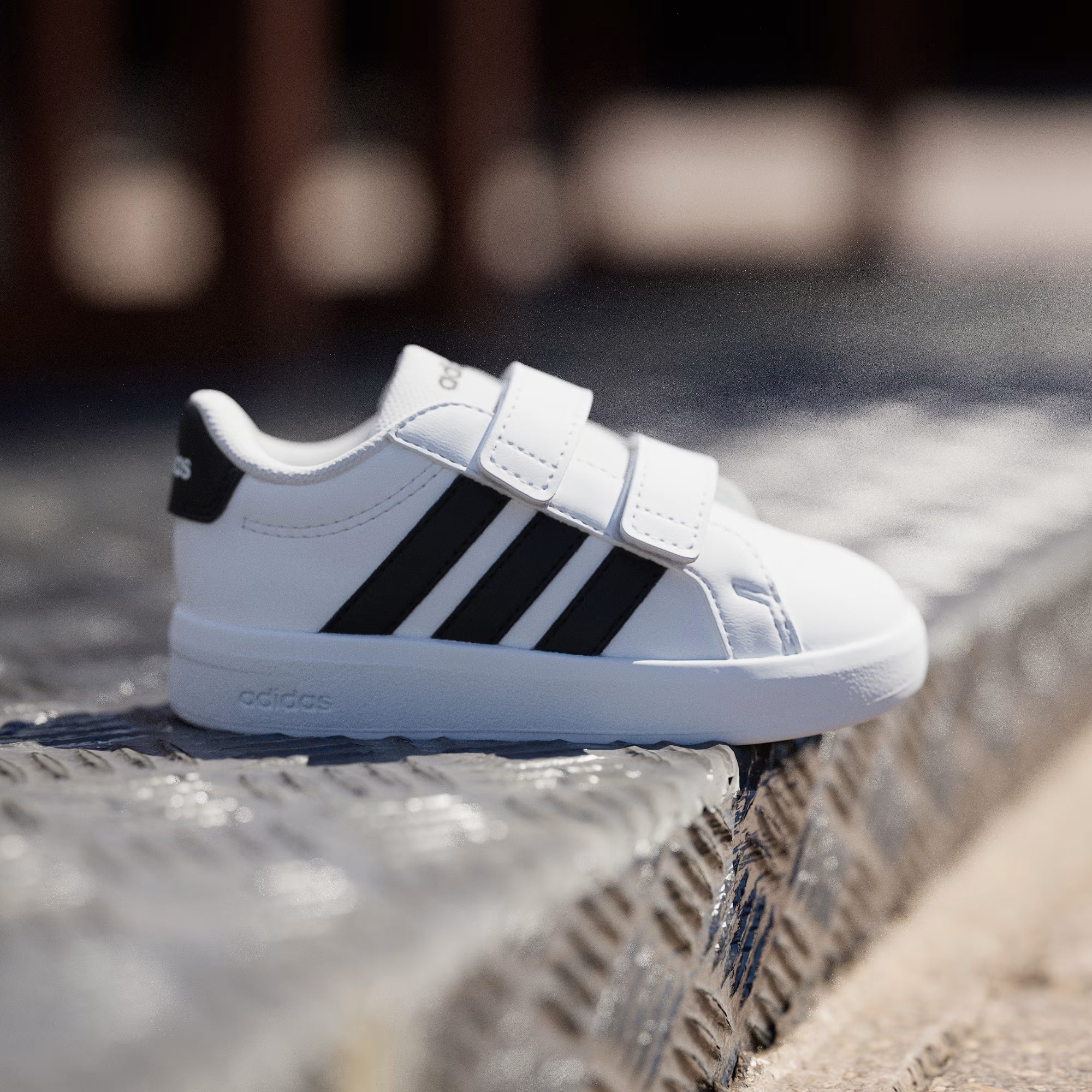 Adidas Kid's Grand Court White/Black Sneaker Shoes