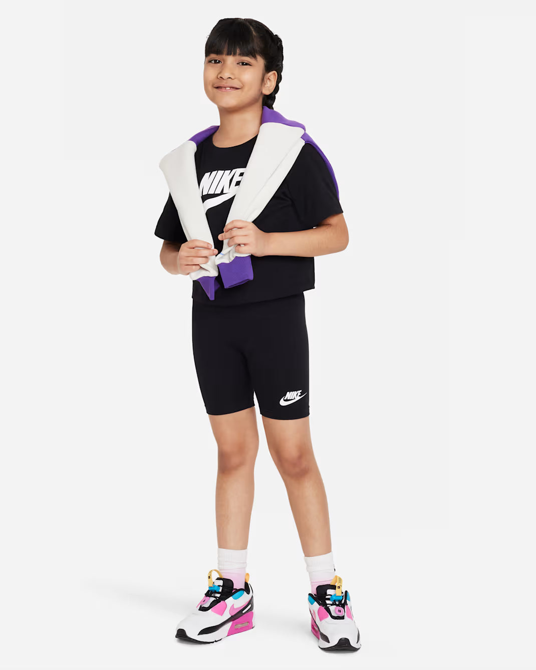 Nike Kid's Hbr Club Boxy Black Tee