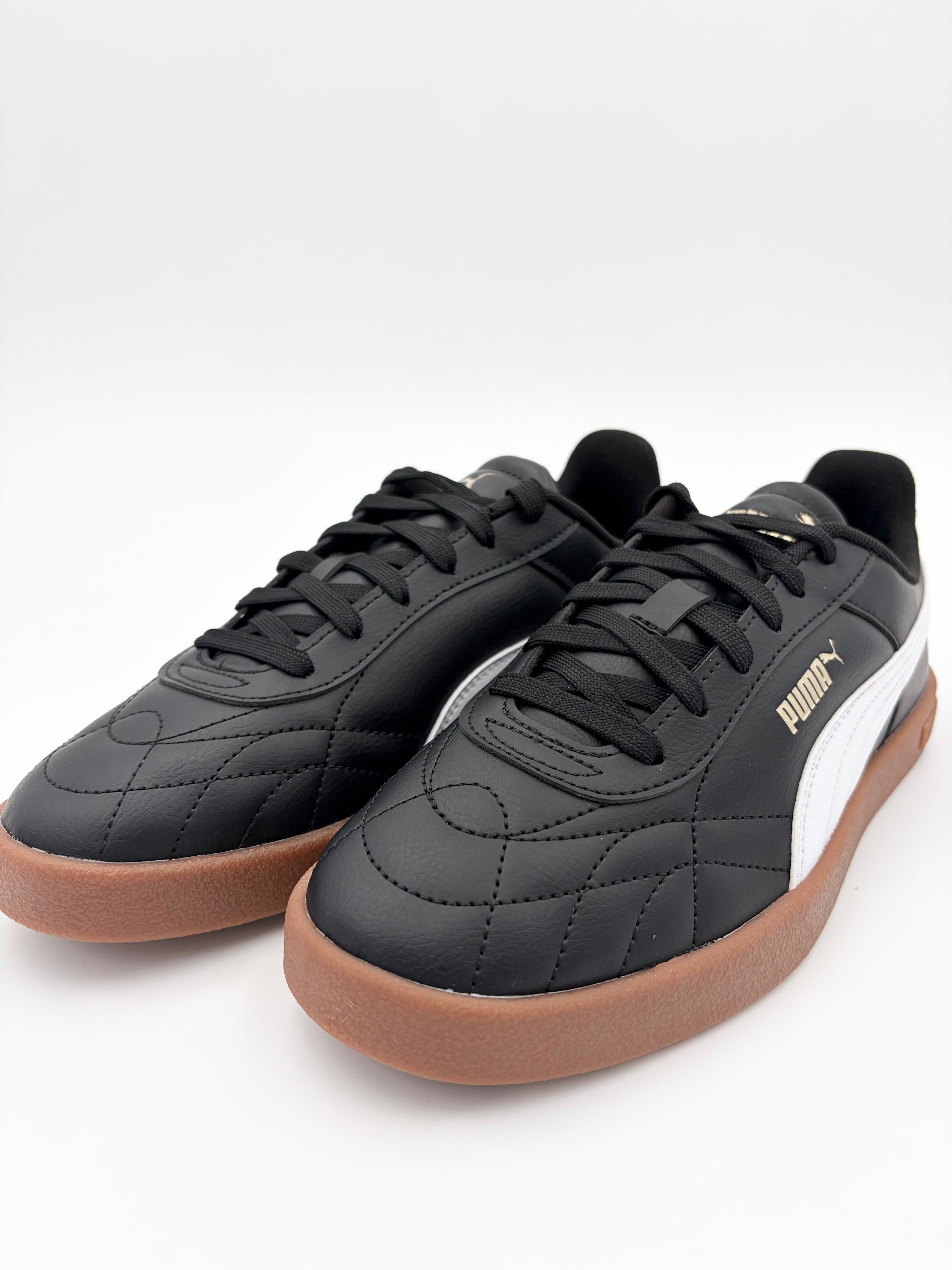 Puma Kid's Club Ii Indoor Black/White Sneaker Shoes