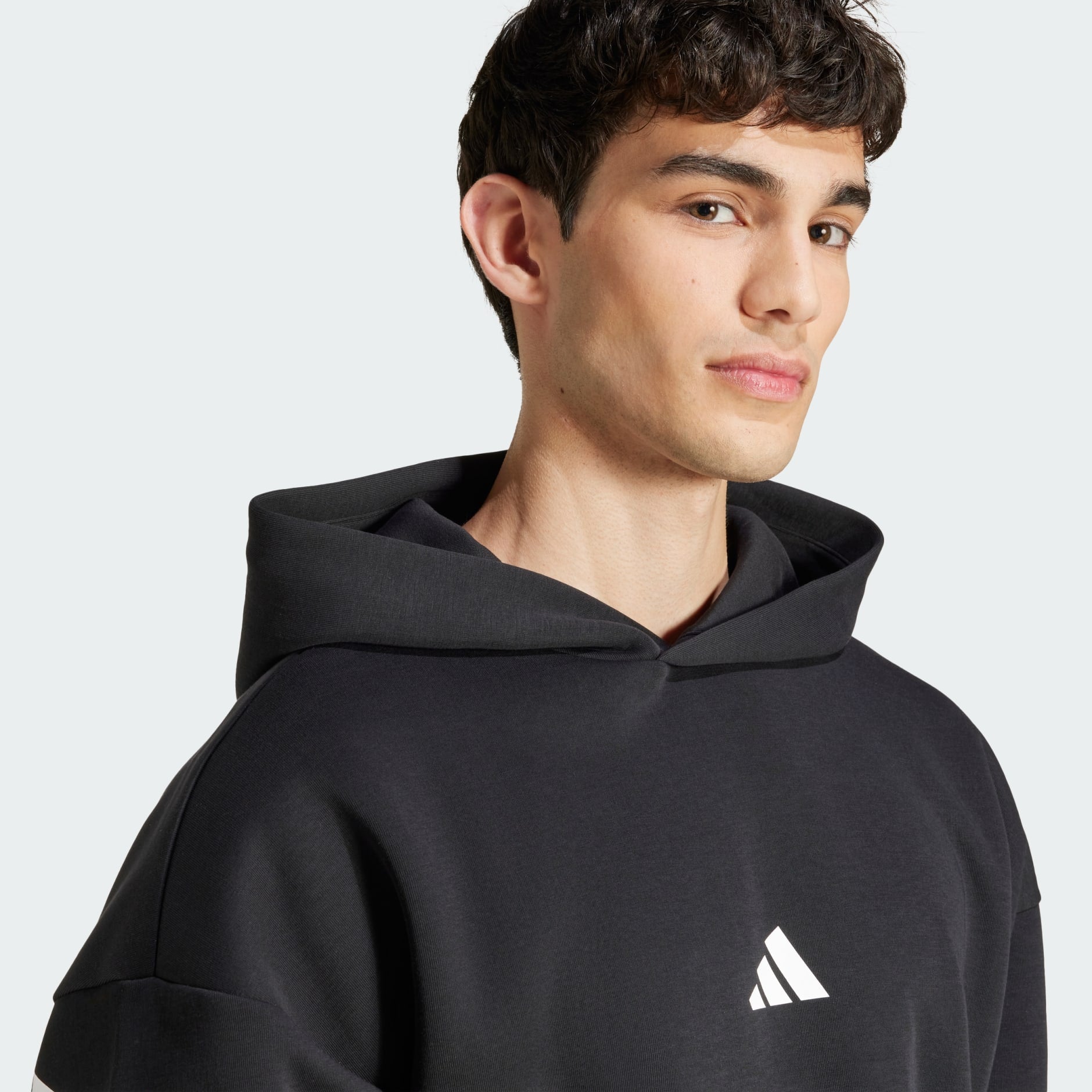 Adidas Men's Future Icons 3-Stripes Black Hoodie