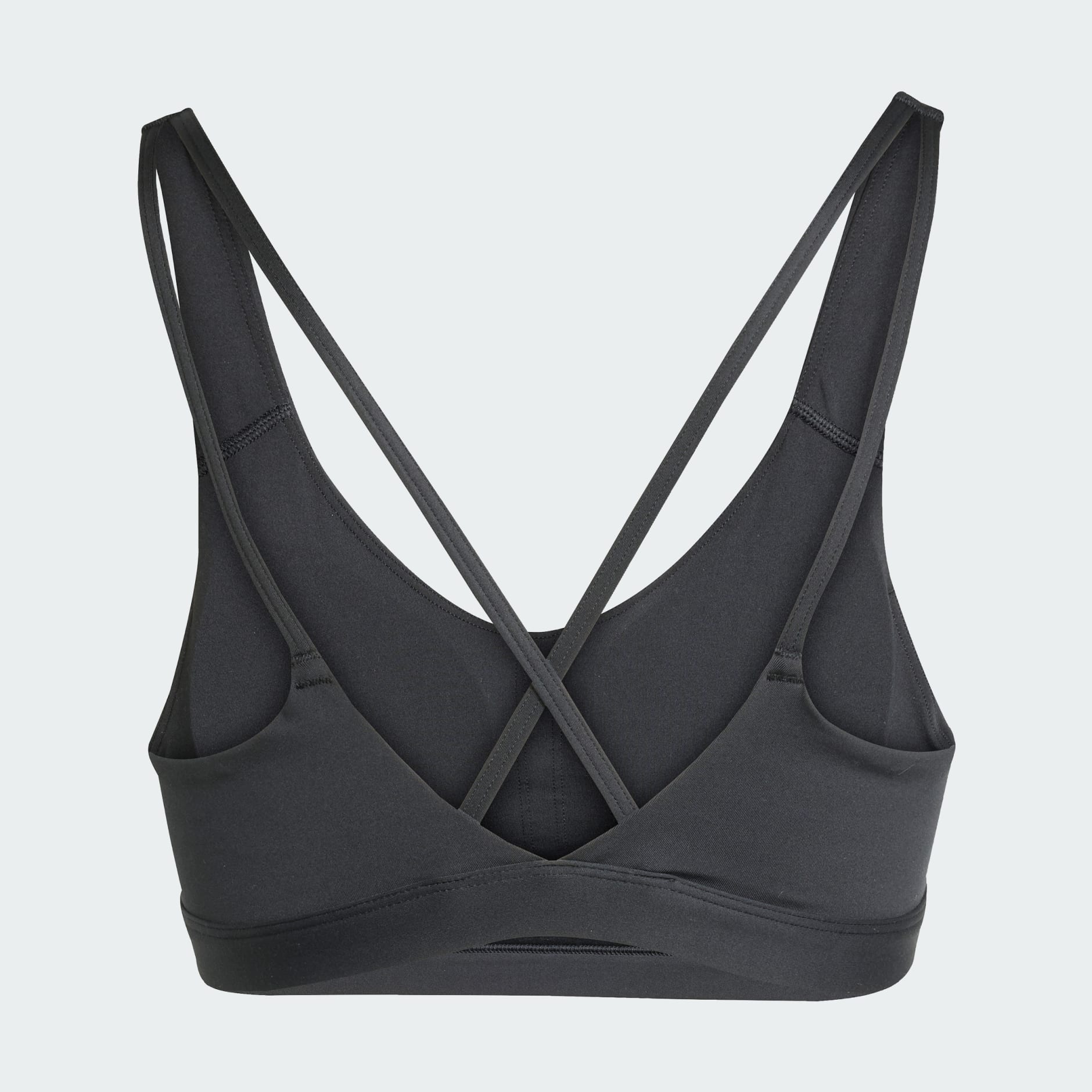 ADIDAS WOMEN'S ALL ME ESSENTIALS MEDIUM SUPPORT BLACK BRA
