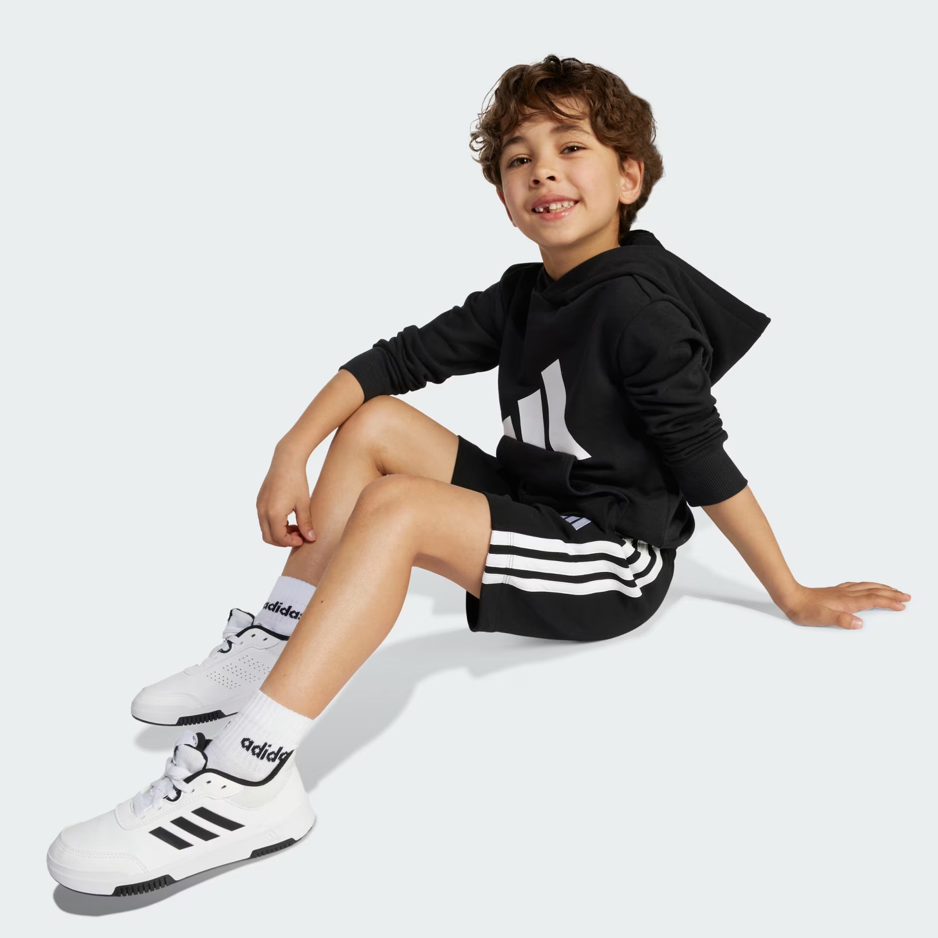 Adidas Kid's Essentials 3-Stripes French Terry Black Short