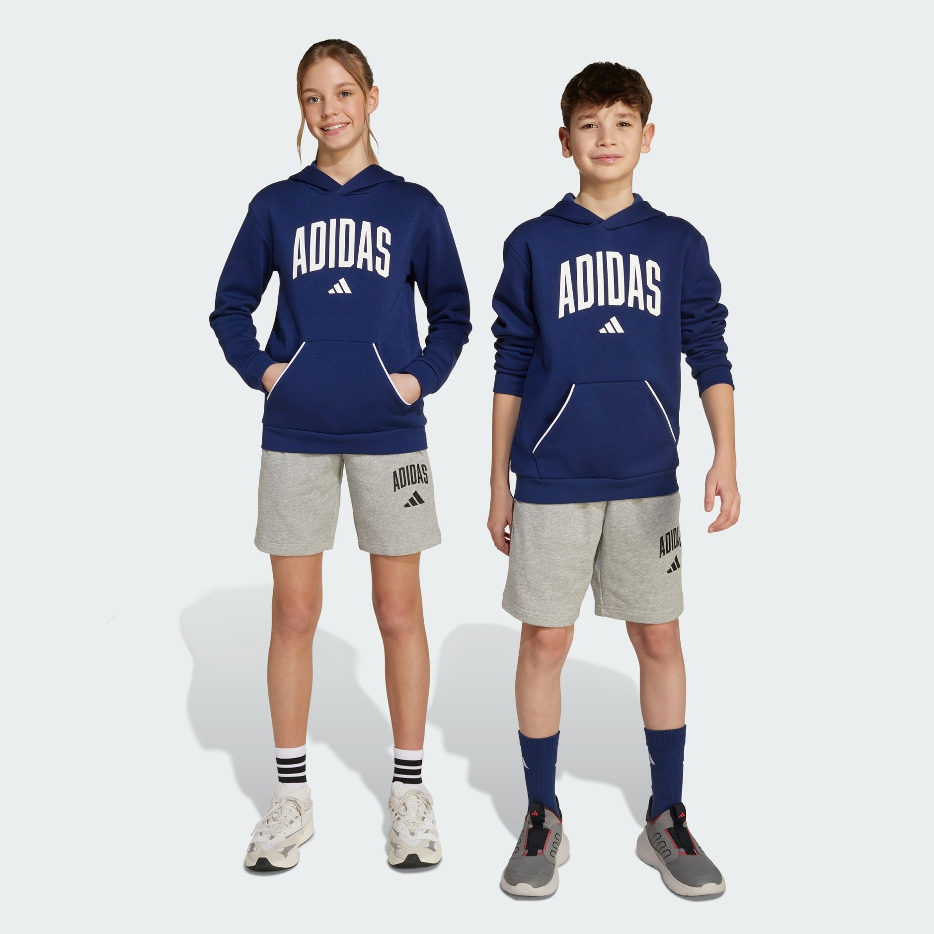 ADIDAS KID'S SEASONALS ESSENTIALS COLLEGAITE GREY SHORTS
