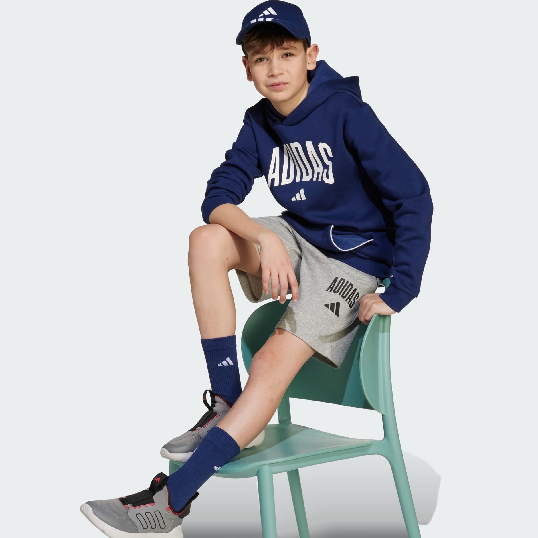 ADIDAS KID'S SEASONALS ESSENTIALS COLLEGAITE GREY SHORTS