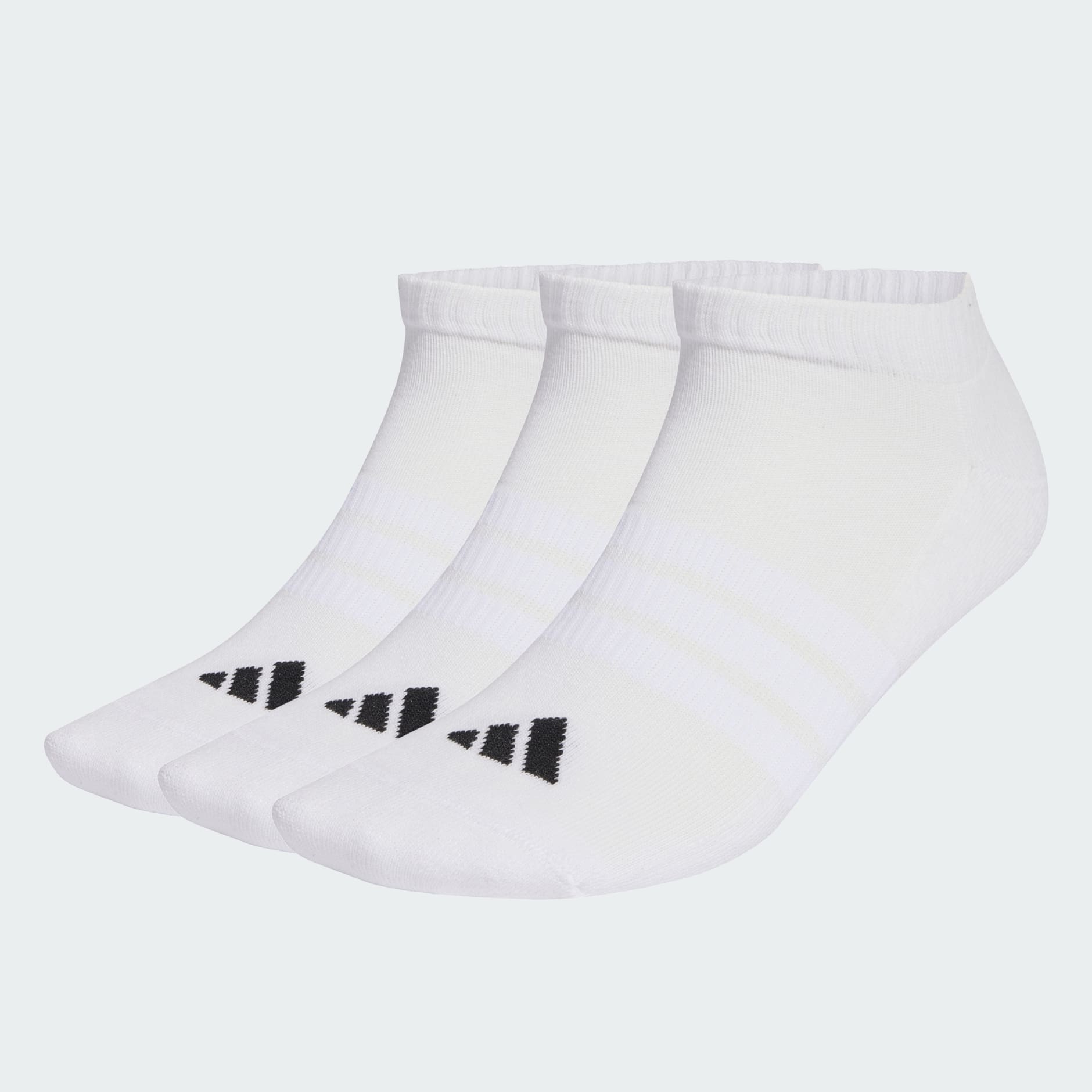 Adidas Unisex Cushioned Essentials Low-Cut 3 Pairs White Socks