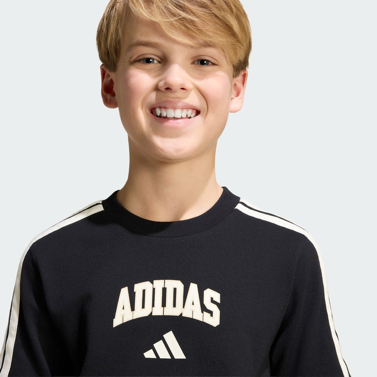 ADIDAS KID'S COLLEGIATE GRAPHIC BLACK TEE
