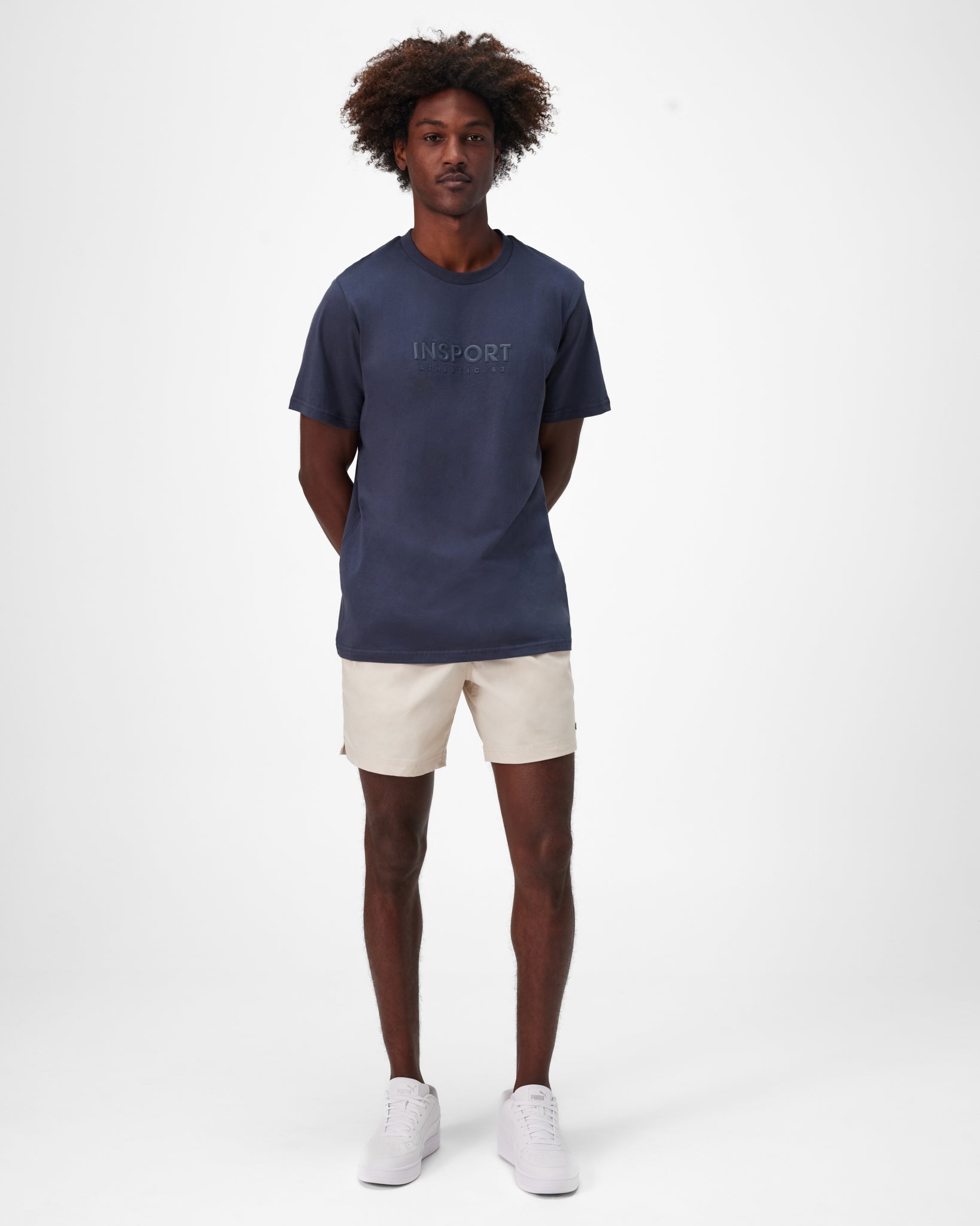 Insport Mens Bondi Gym Cream Shorts