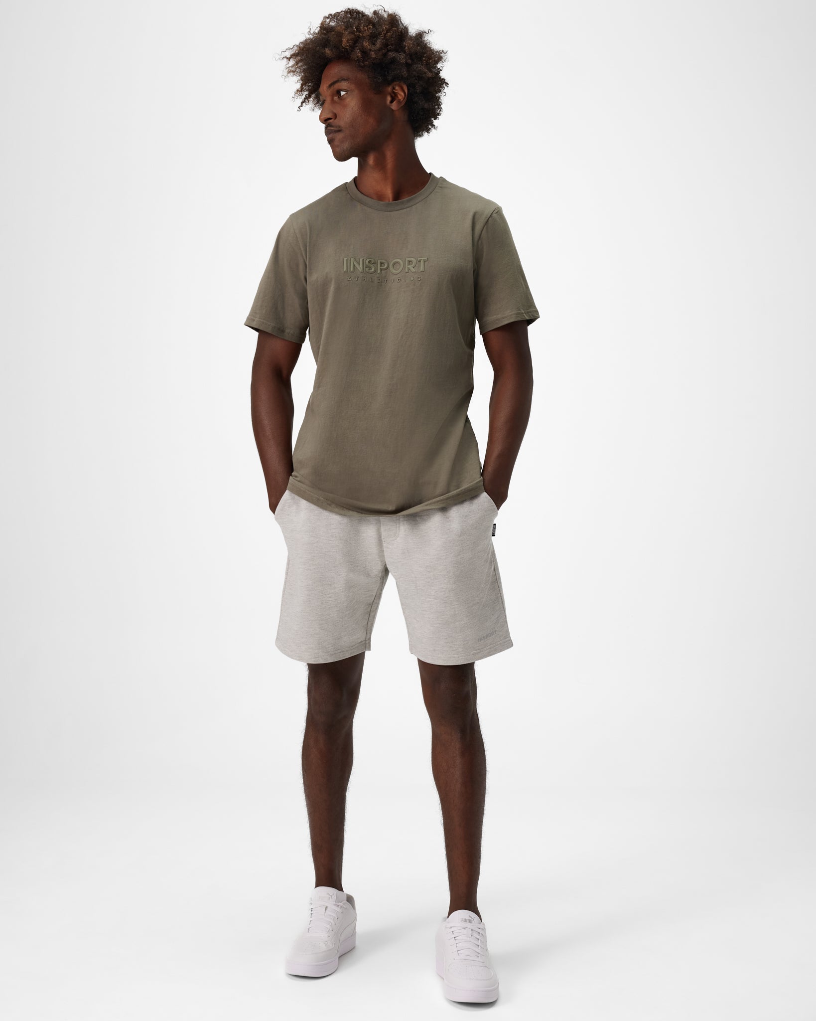 Insport Men's Atlanta Cotton Grey Shorts