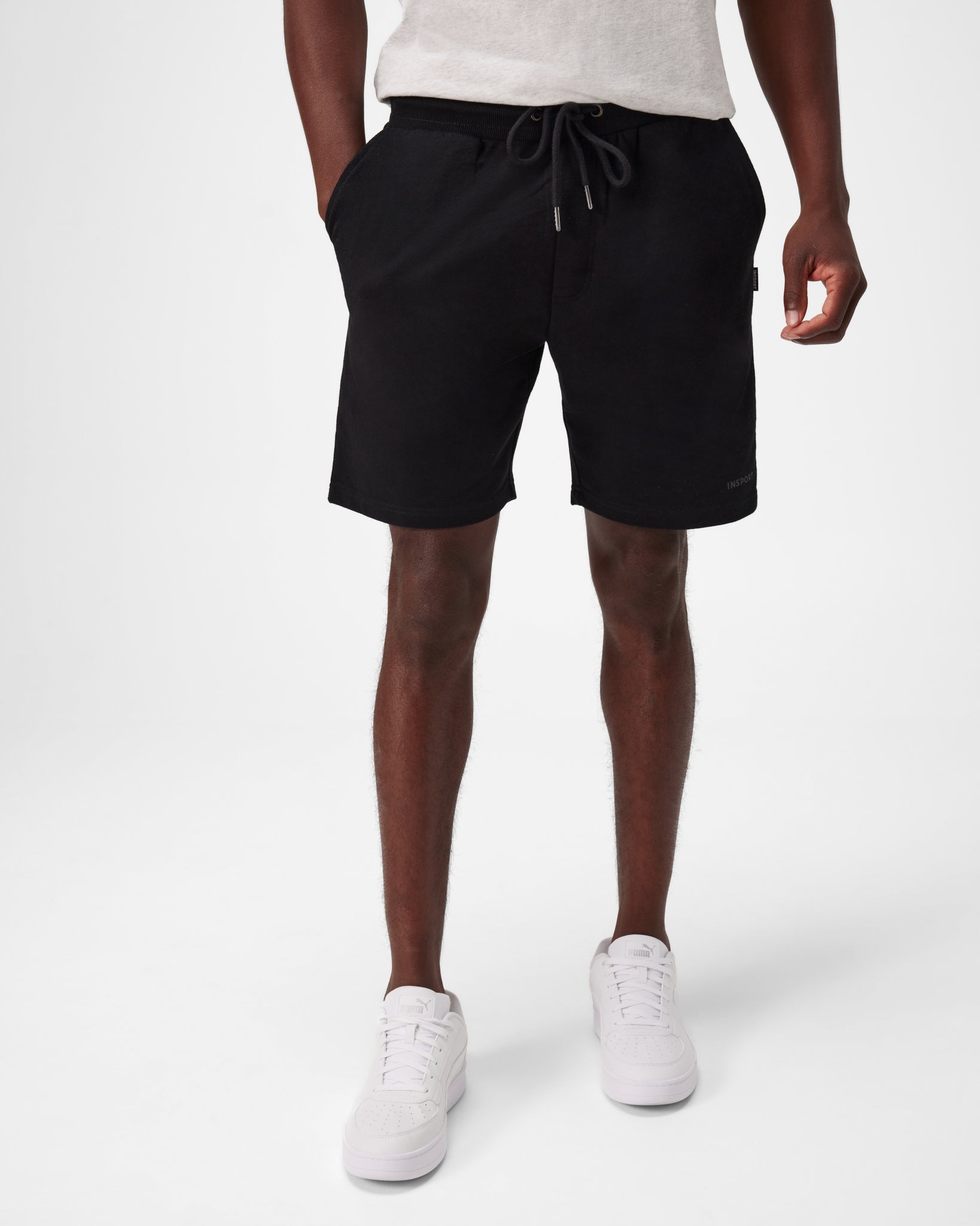 Insport Men's Atlanta Cotton Black Shorts