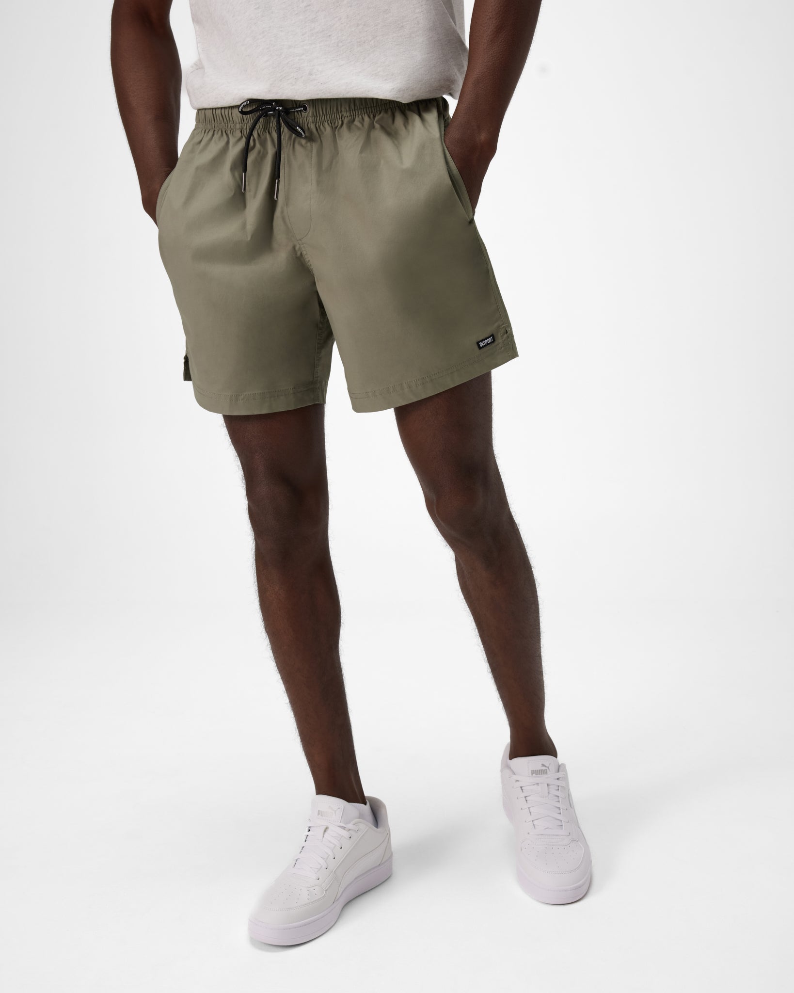Insport Men's Bondi Gym Military Green Shorts