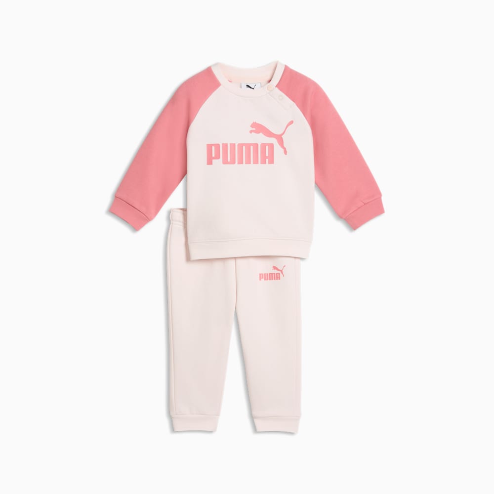 Puma Kid's Essentials Raglan Crew Jasmine Tracksuit Set