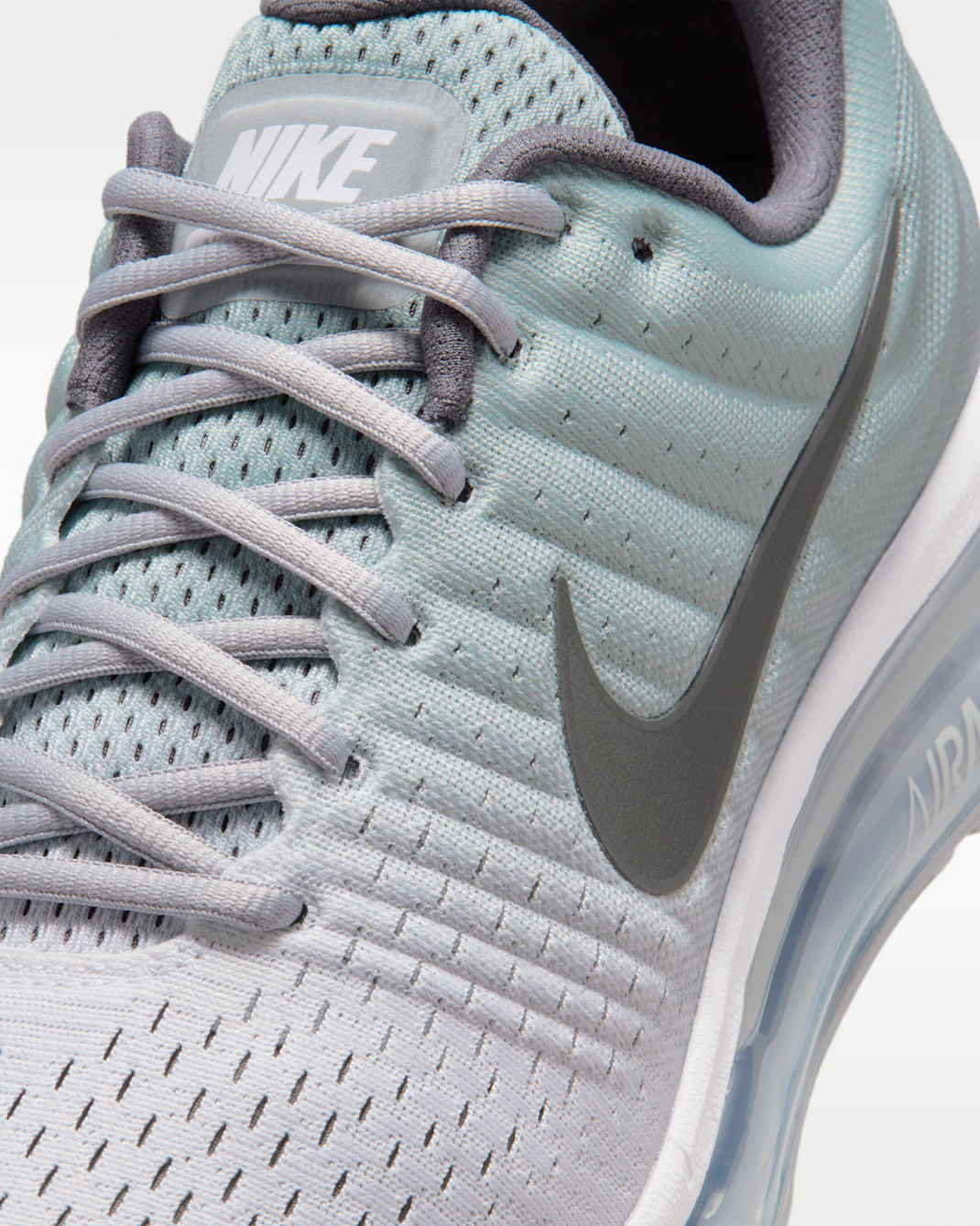 NIKE MEN'S AIR MAX 2017 WHITE/GREY SNEAKER SHOES