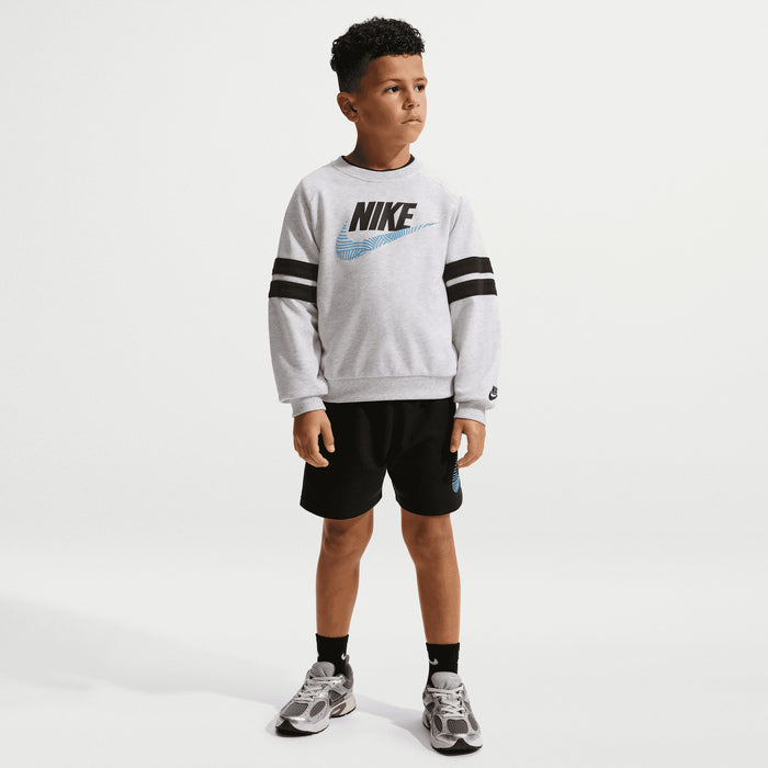 NIKE KID'S IN THE ZONE FRENCH TERRY OVERSIZED CREW BIRCH SWEATSHIRT