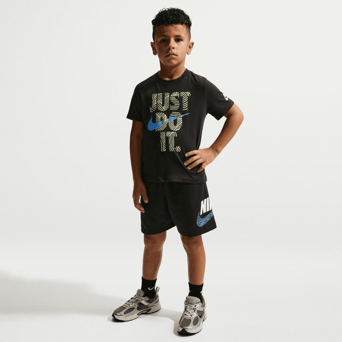 Nike Kid's In The Zone French Terry Black Shorts