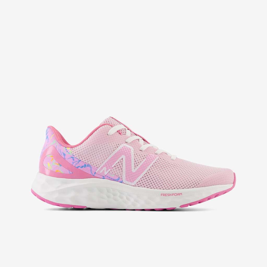 New Balance Junior Arishi V4 Rasberry Pink/White Running Shoe