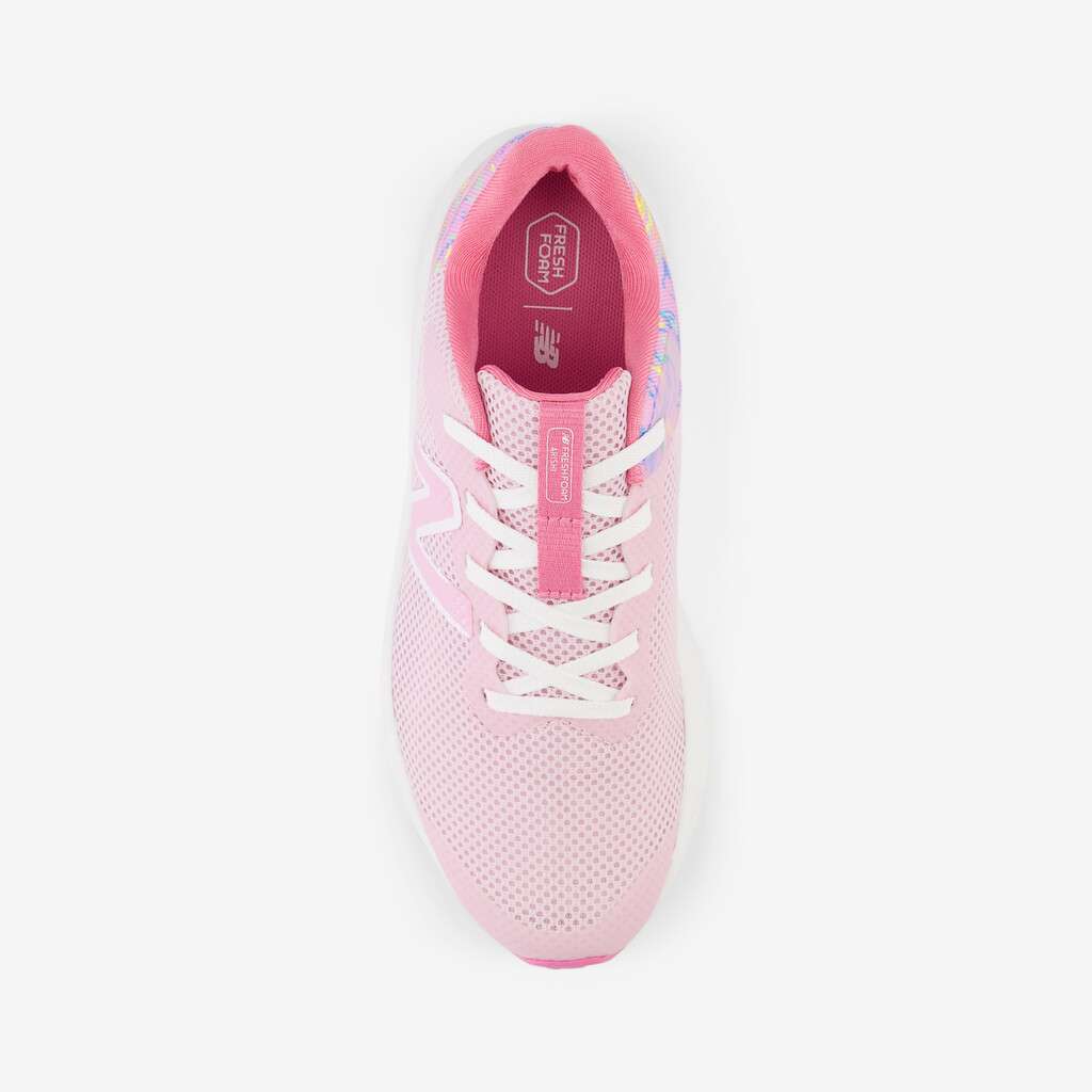 New Balance Junior Arishi V4 Rasberry Pink/White Running Shoe