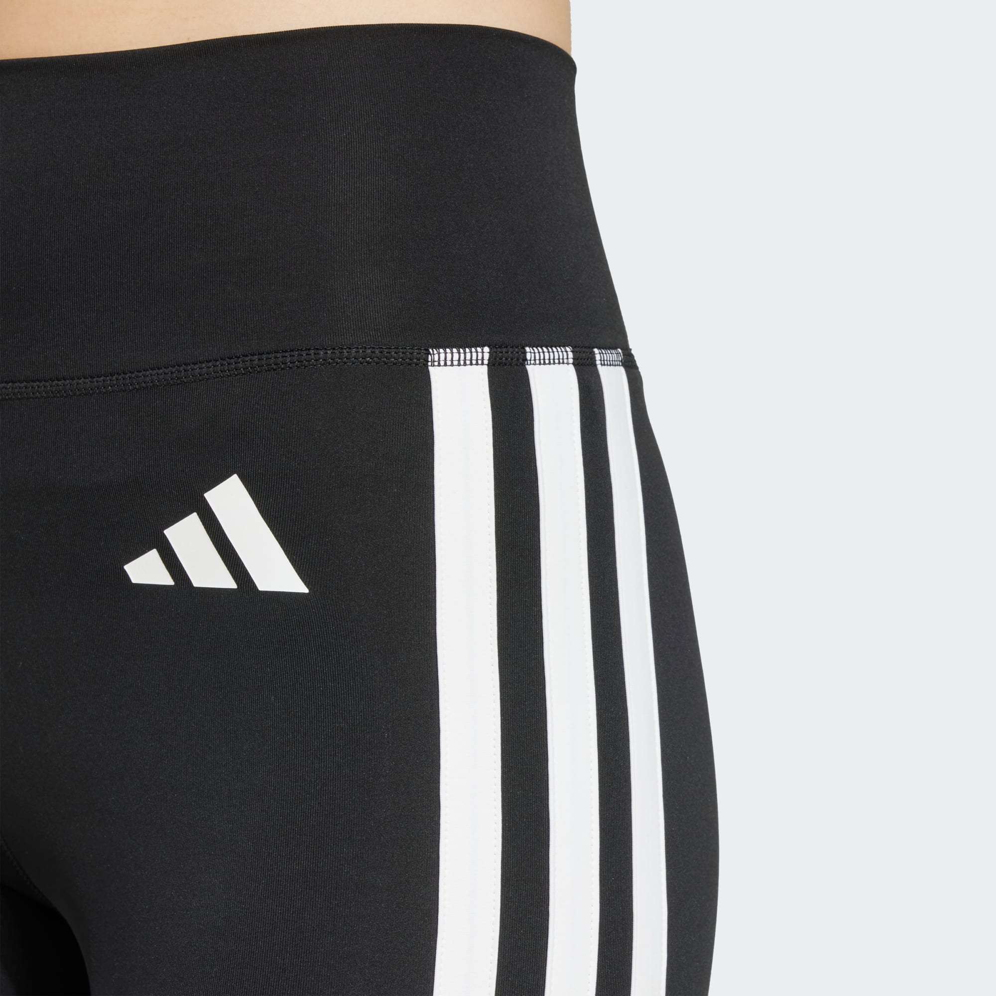 Adidas Women's Optime Essential 3-Stripes 7/8 Black Leggings