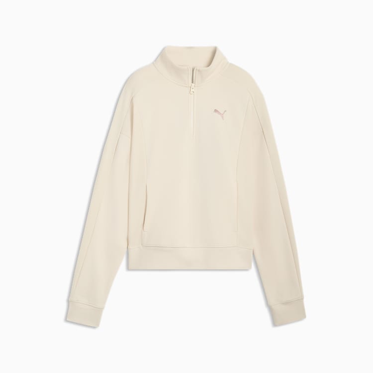 Puma Women's Class Relaxed Alpine Snow Alpine Snow Quarter Zip