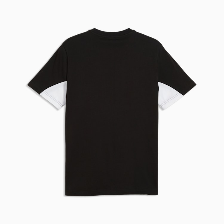 PUMA MEN'S ESSENTIALS BLOCK BLACK/GREY TEE
