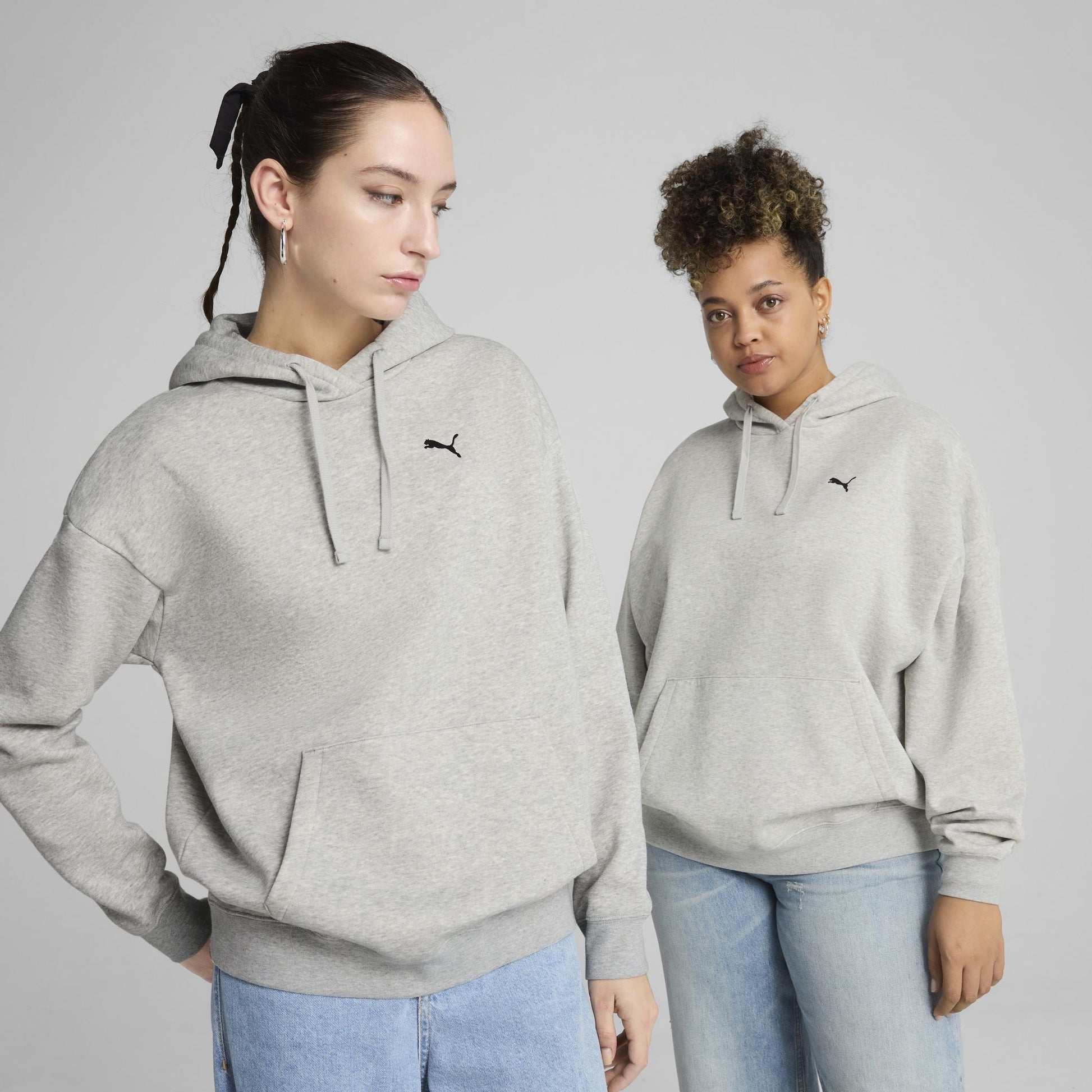 Puma Women's Essentials Relaxed Grey Hood