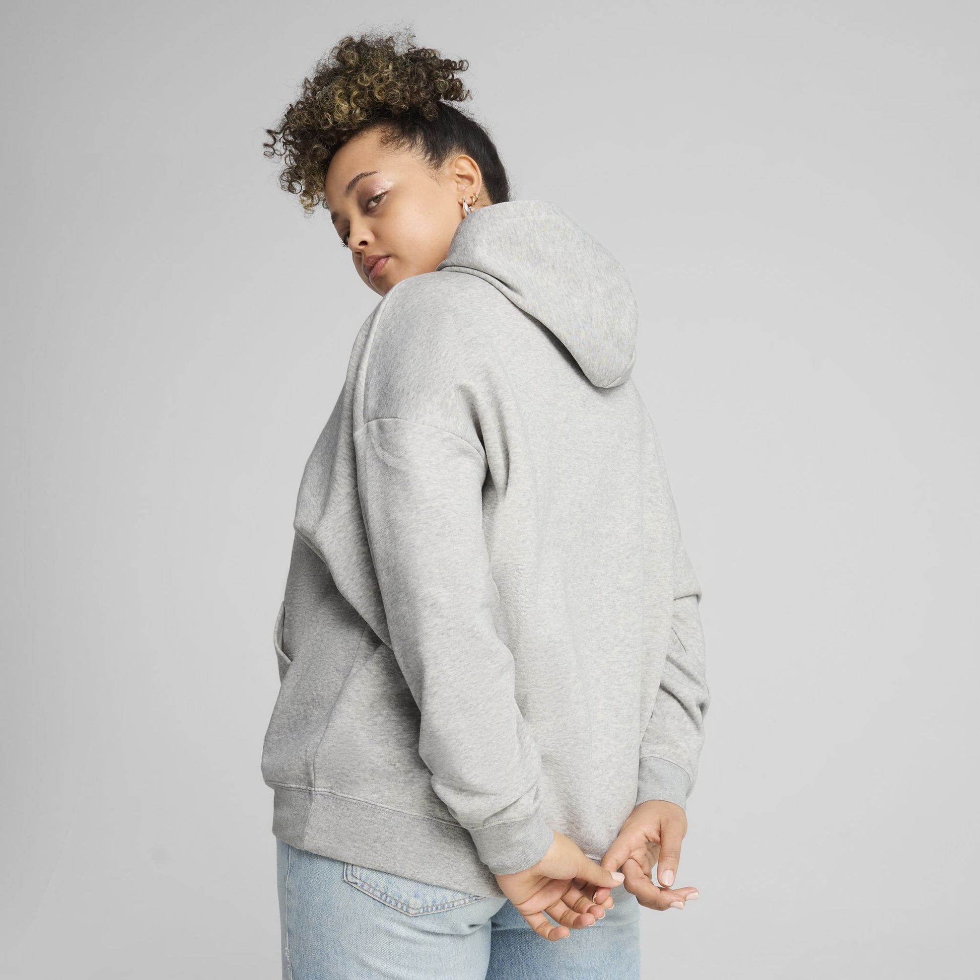 Puma Women's Essentials Relaxed Grey Hood