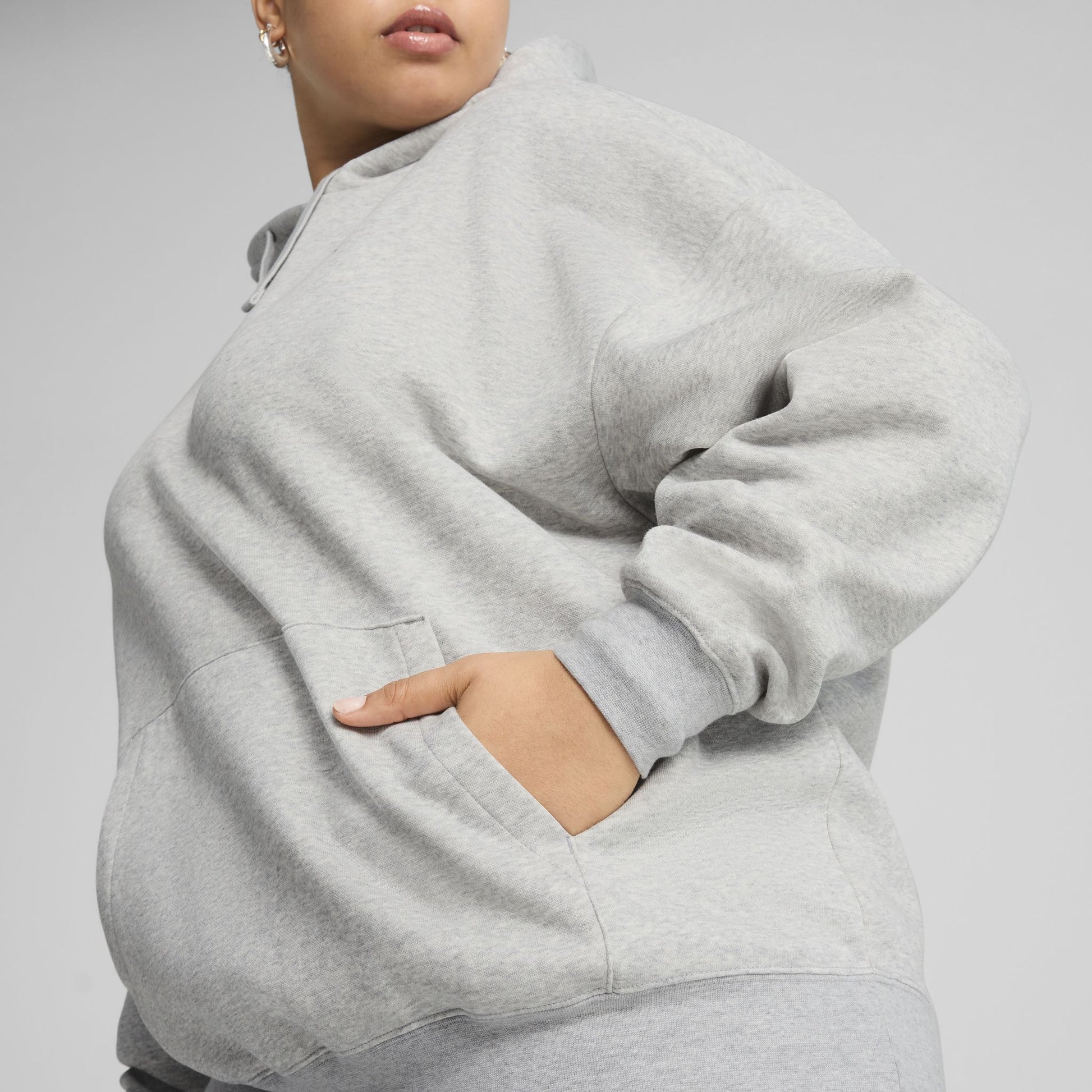 Puma Women's Essentials Relaxed Grey Hood