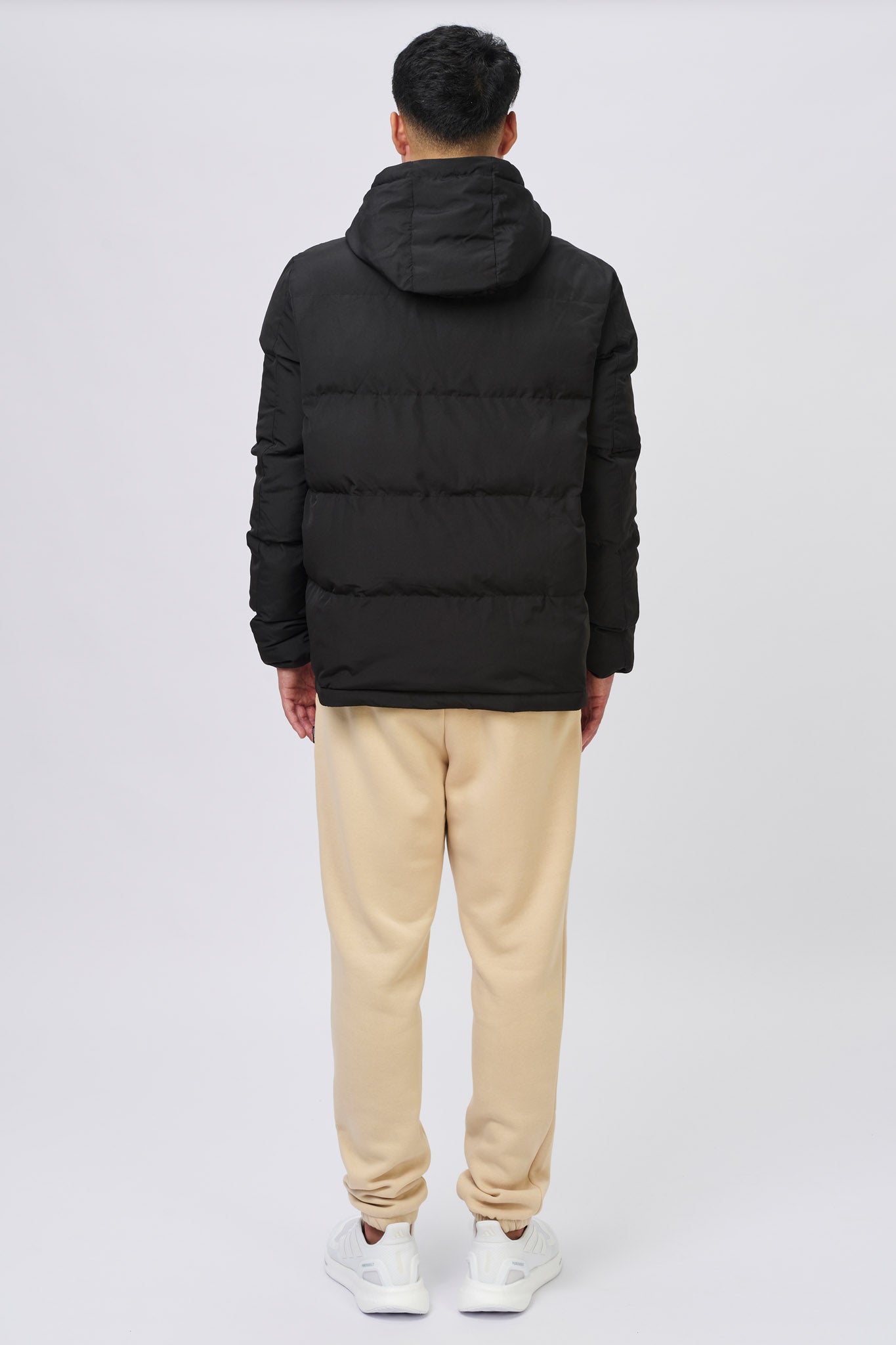 Insport Mens Hooded Puffer Jacket Black