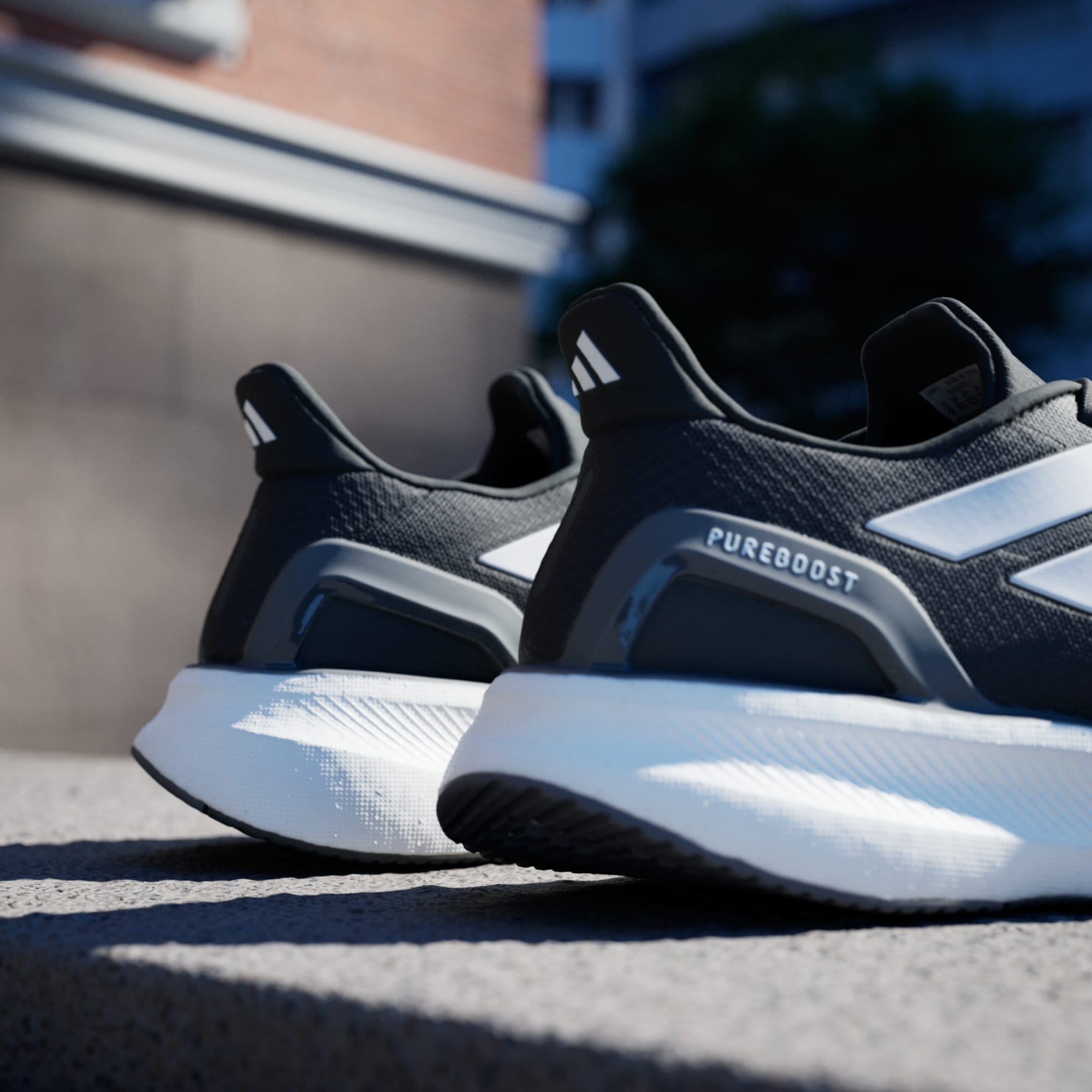 Adidas Men's Pureboost 5 Black/White Running Shoes