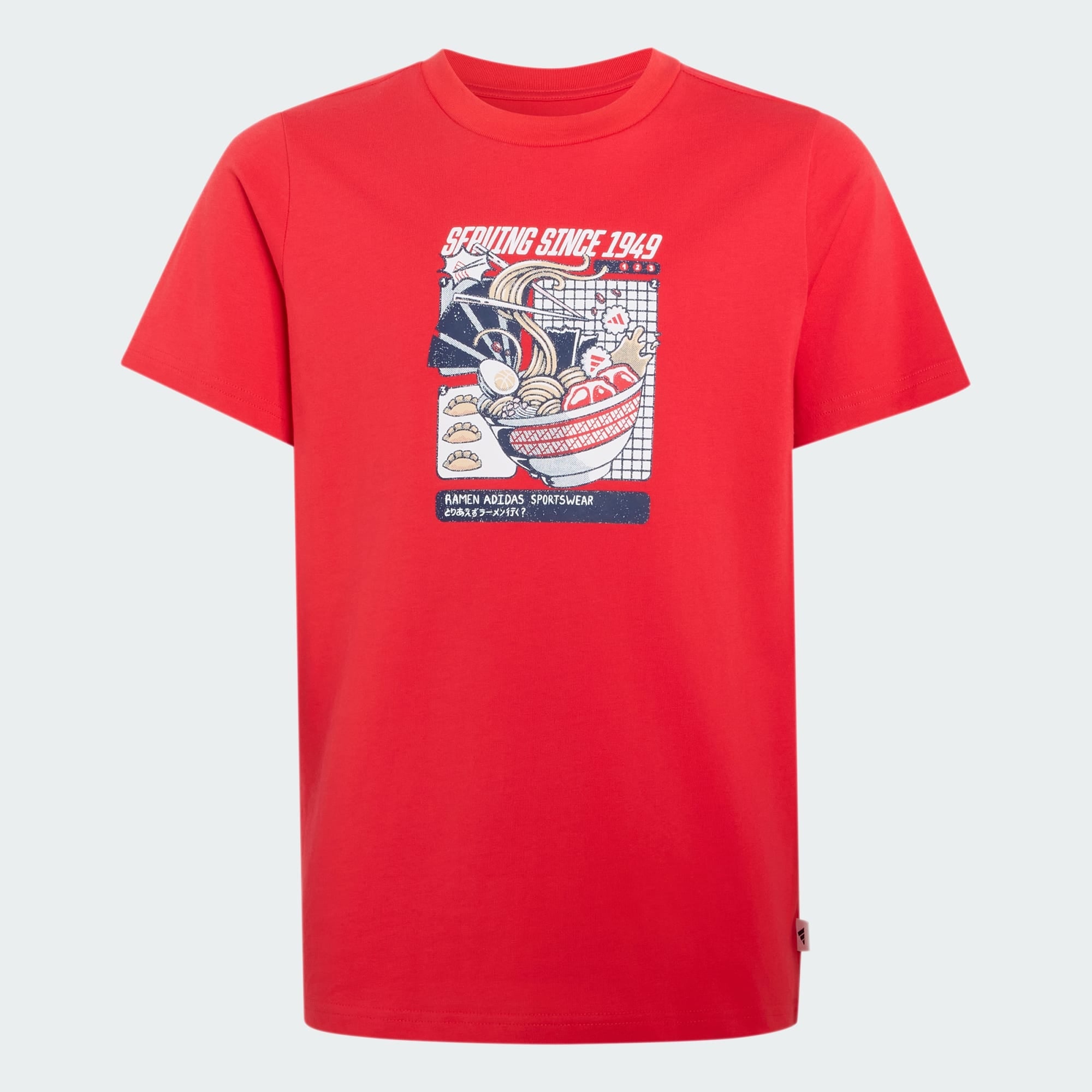 ADIDAS KID'S RAMEN GRAPHIC RED TEE