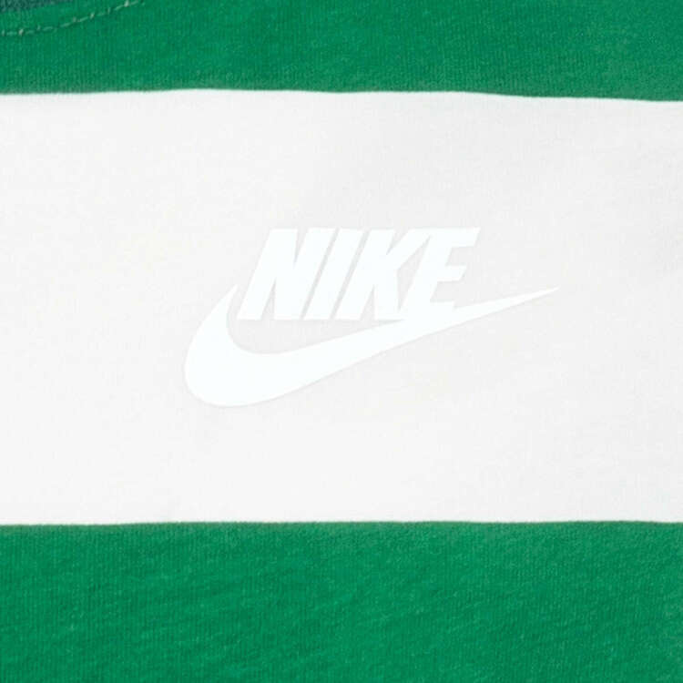 Nike Kid's Green/White Striped Tee