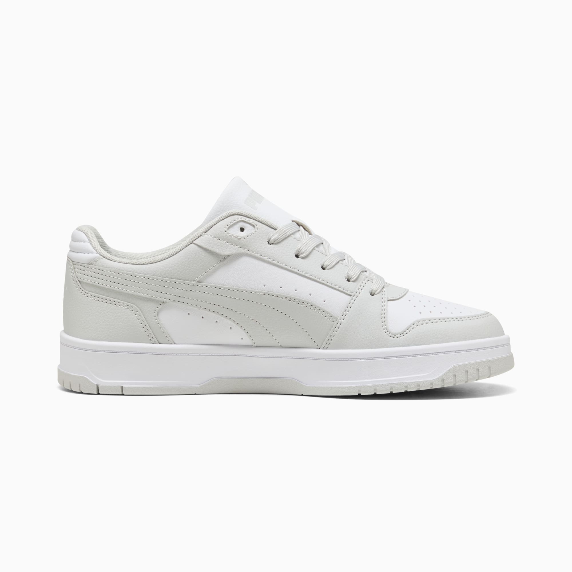 PUMA MEN'S REBOUND SLAM LO WHITE/GREY SNEAKER SHOES
