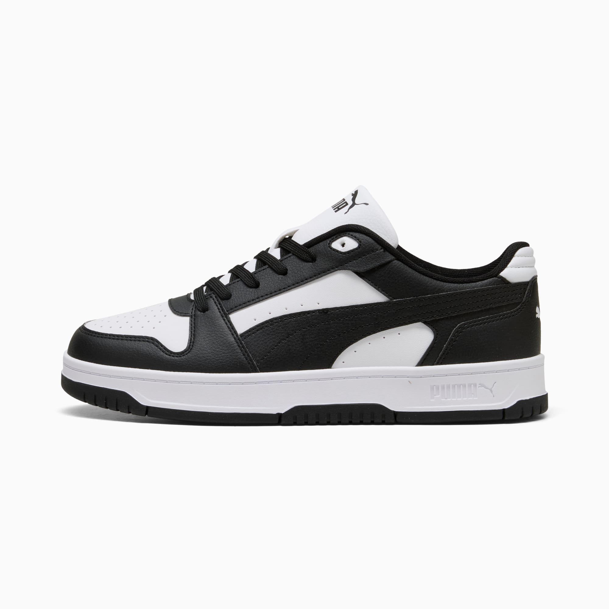 PUMA MEN'S REBOUND SLAM LO BLACK/WHITE SNEAKER SHOES