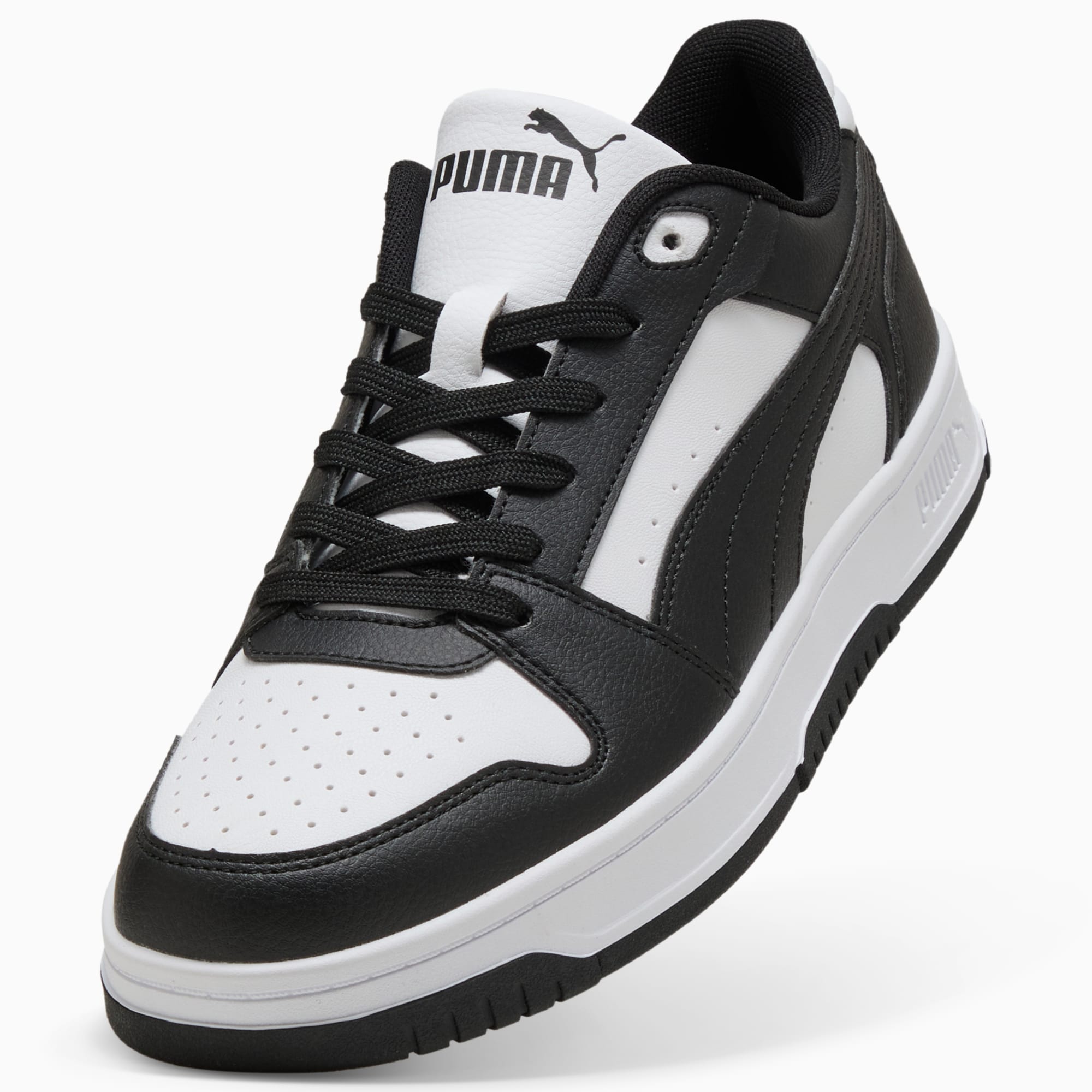 PUMA MEN'S REBOUND SLAM LO BLACK/WHITE SNEAKER SHOES