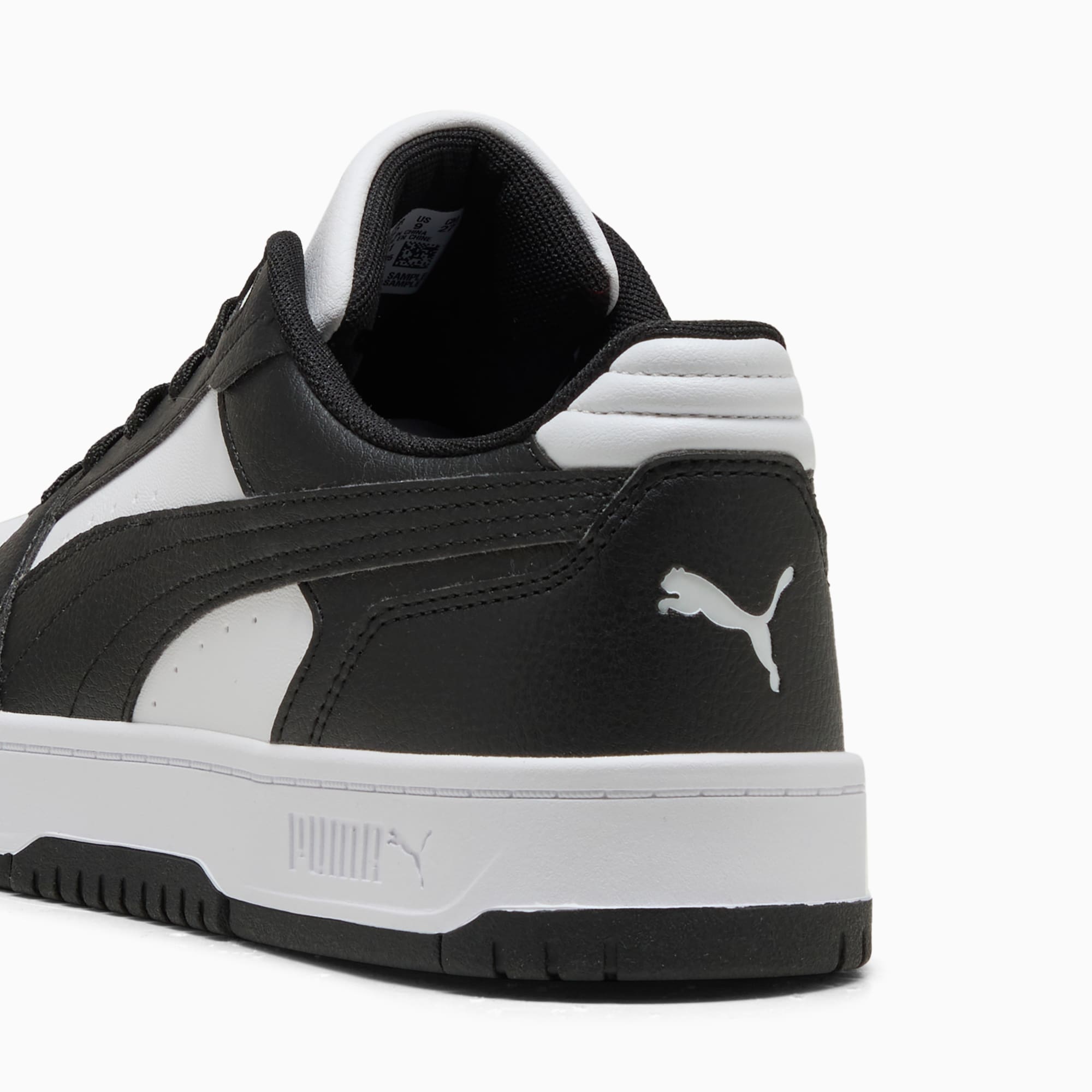 PUMA MEN'S REBOUND SLAM LO BLACK/WHITE SNEAKER SHOES