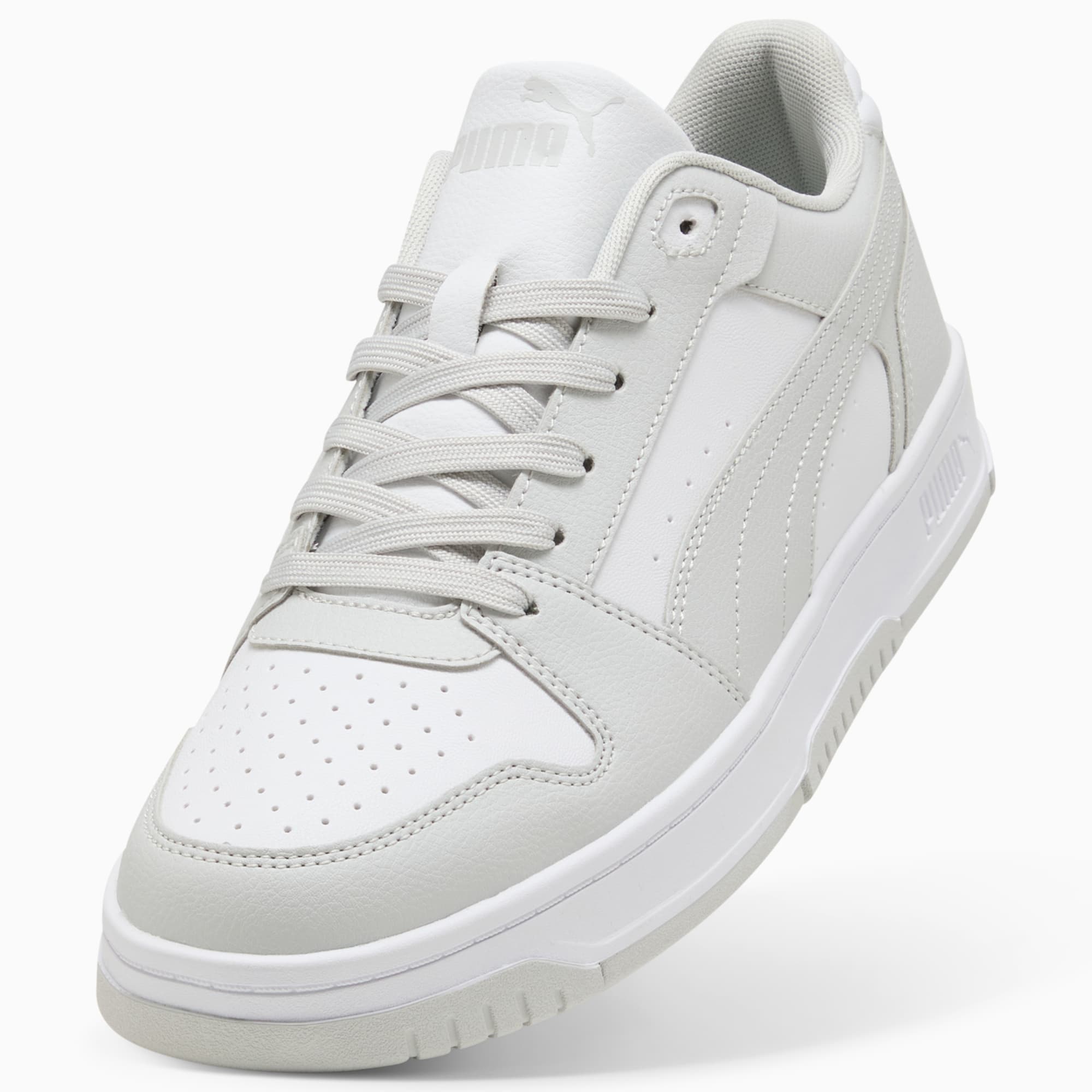 PUMA MEN'S REBOUND SLAM LO WHITE/GREY SNEAKER SHOES