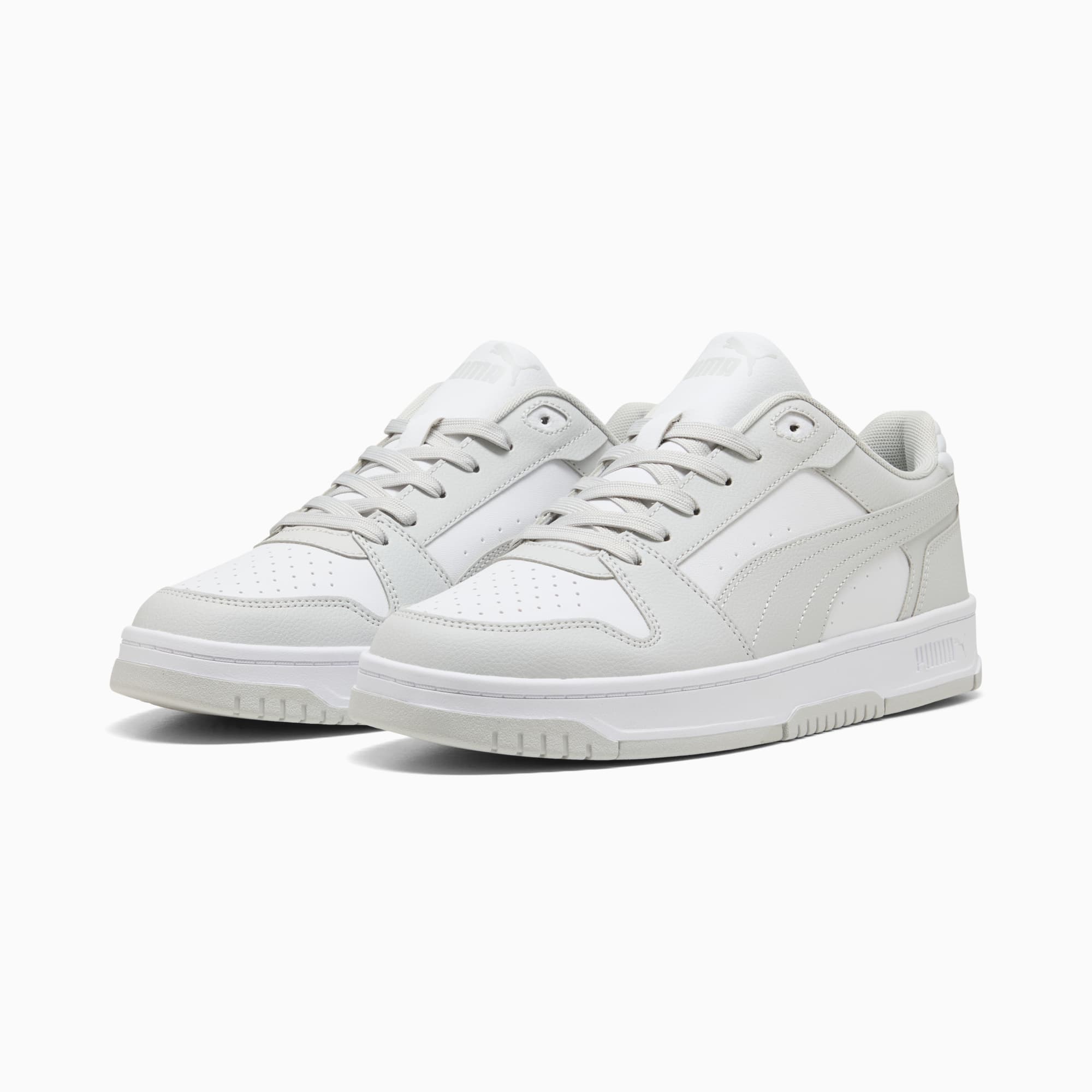 PUMA MEN'S REBOUND SLAM LO WHITE/GREY SNEAKER SHOES