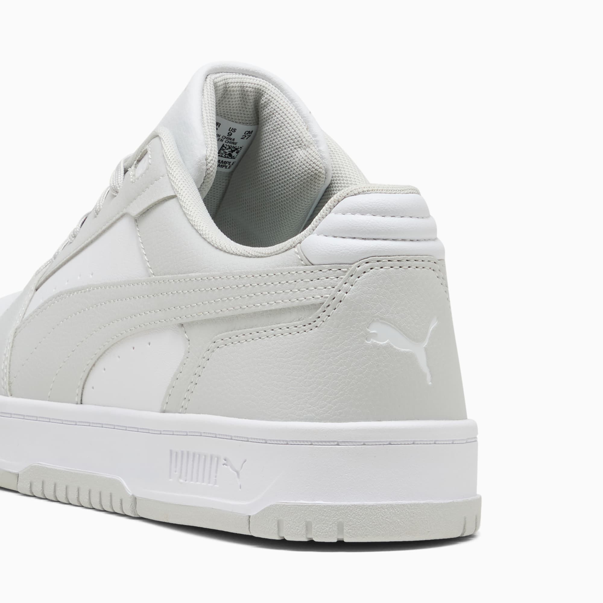 PUMA MEN'S REBOUND SLAM LO WHITE/GREY SNEAKER SHOES