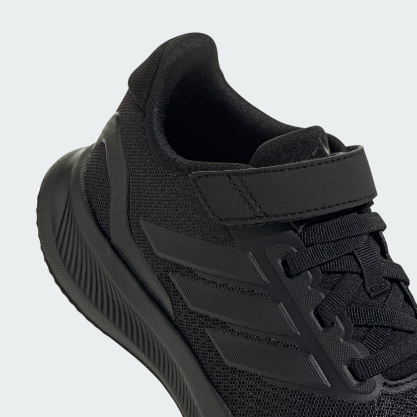 Adidas Kid's Runfalcon 5 Hook N' Loop Triple Black Running Soes