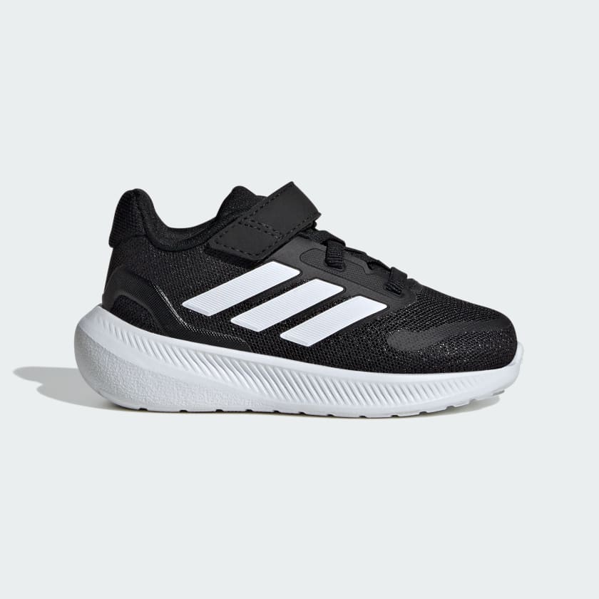 Adidas Kid's Runfalcon 5 Hook N' Loop Black/White Running Shoes