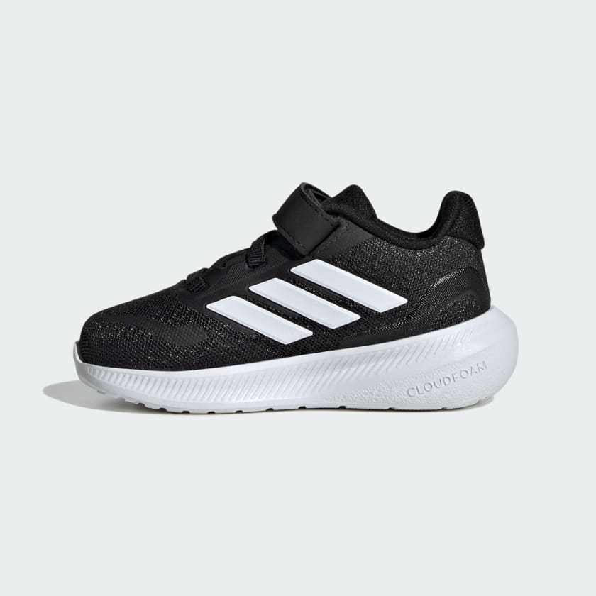 Adidas Kid's Runfalcon 5 Hook N' Loop Black/White Running Shoes