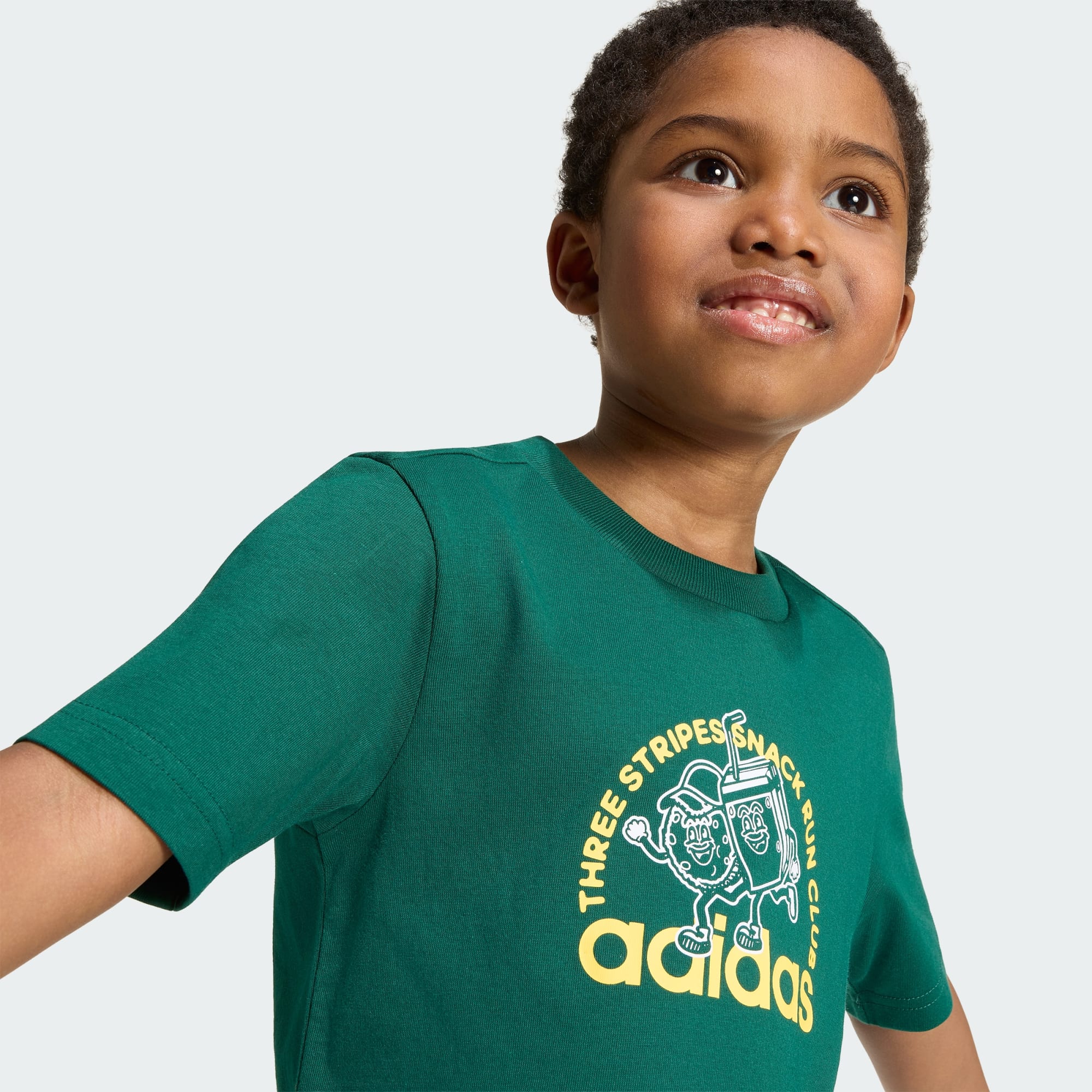 ADIDAS KID'S SNACKS GRAPHIC GREEN TEE