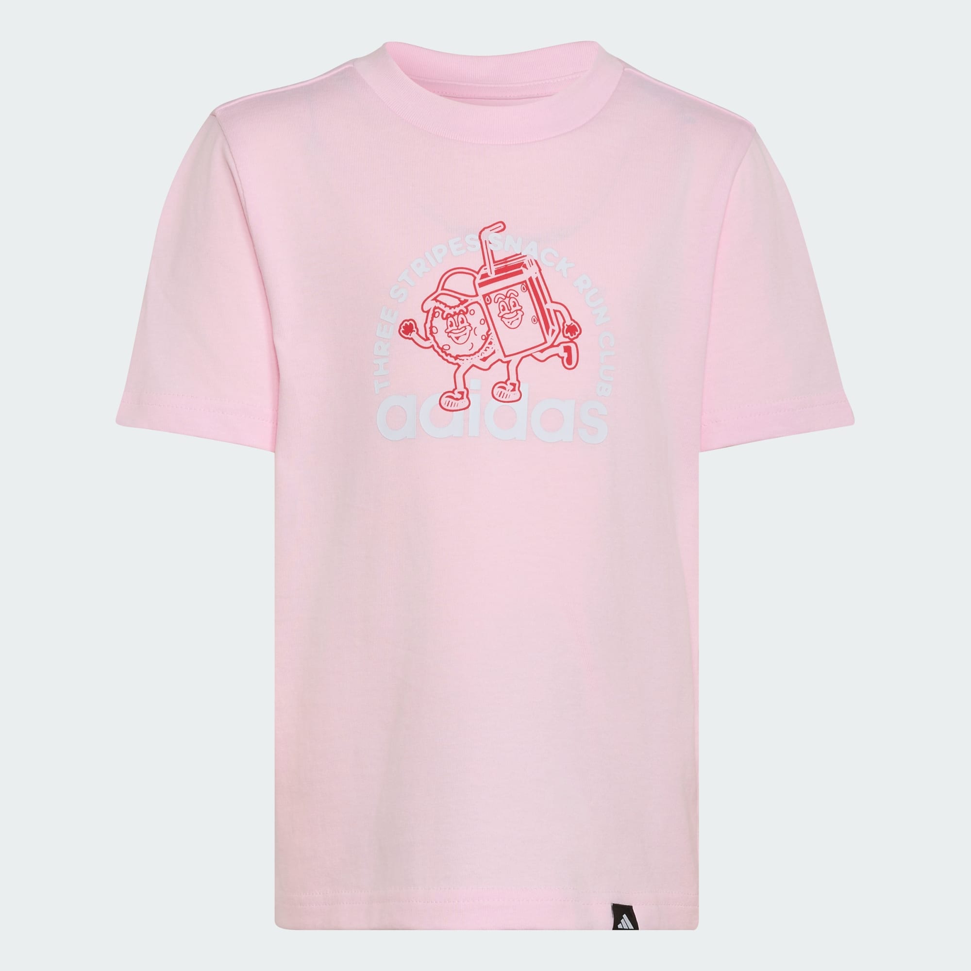 ADIDAS KID'S SNACKS GRAPHIC PINK TEE