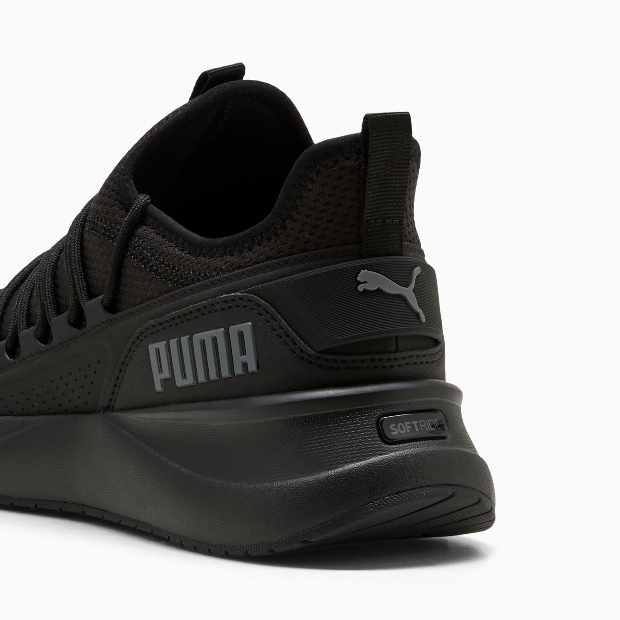 PUMA MEN'S SOFTRIDE CARSON 2 PULSE TRIPLE BLACK RUNNING SHOES