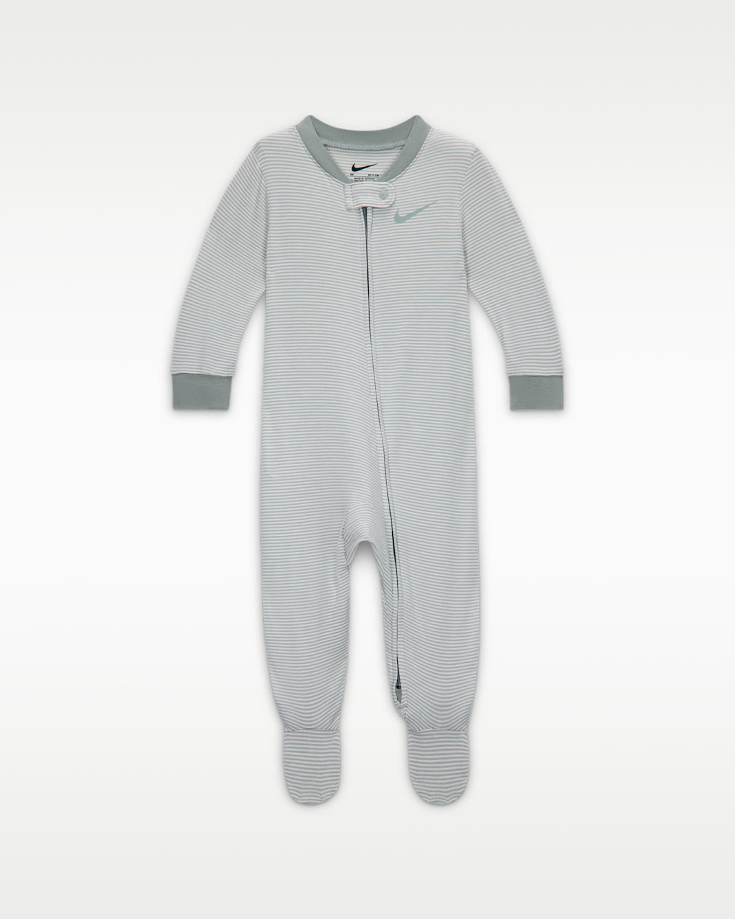 Nike Kid's Striped Coverall Green Onesie