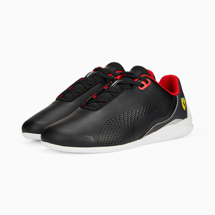PUMA KID'S FERRARI DRIFT CAT BLACK/RED SNEAKER SHOES