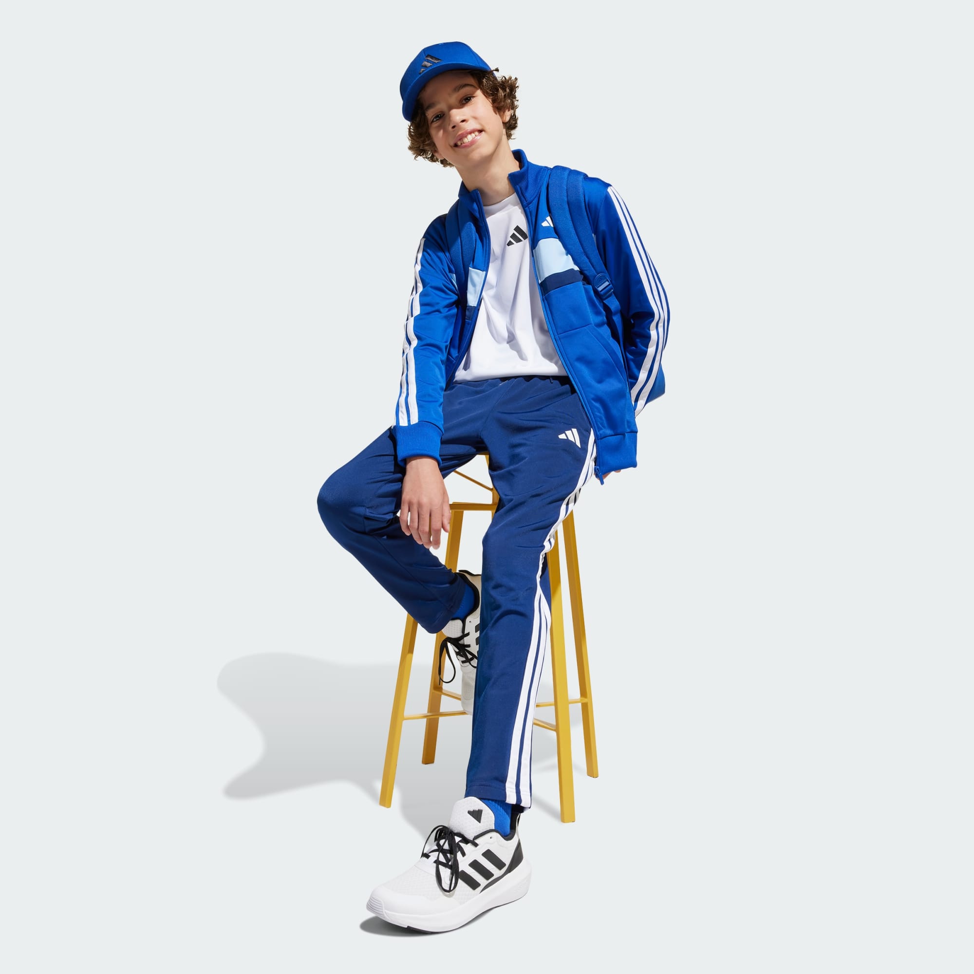 Adidas Kid's 3-Stripes Tiberio Tricot Royal Tracksuit