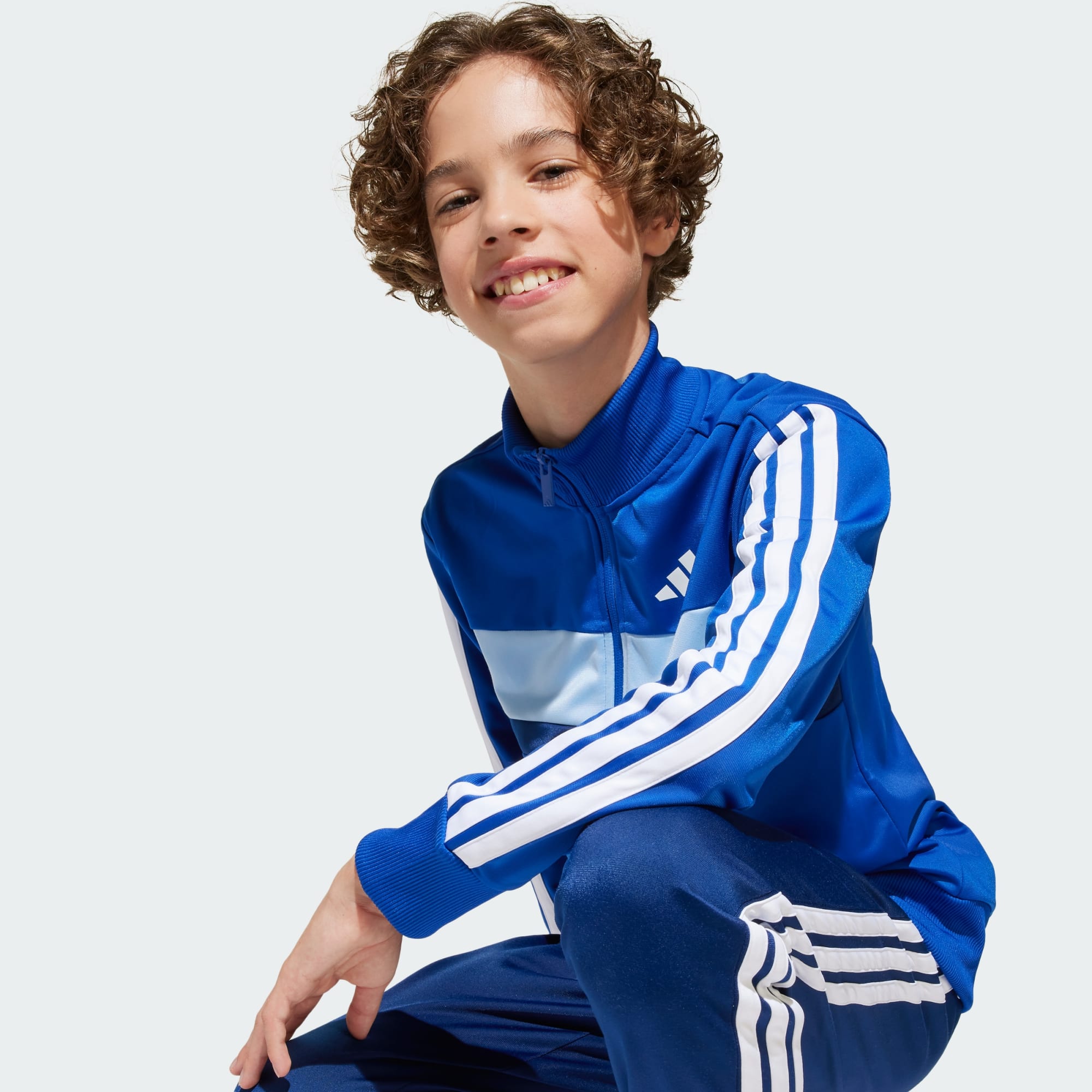 Adidas Kid's 3-Stripes Tiberio Tricot Royal Tracksuit