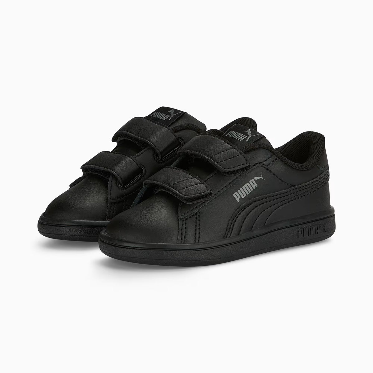 PUMA KID'S SMASH 3.0 TS BLACK/GREY SNEAKER SHOES